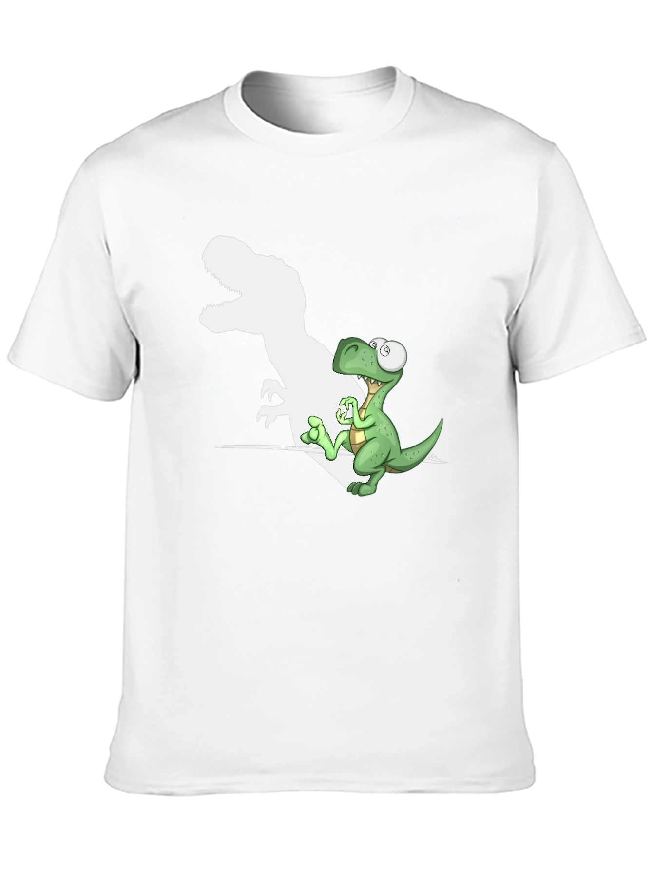 Black Dinosaur Shadow T-Shirt Funny Dino Tee view 10