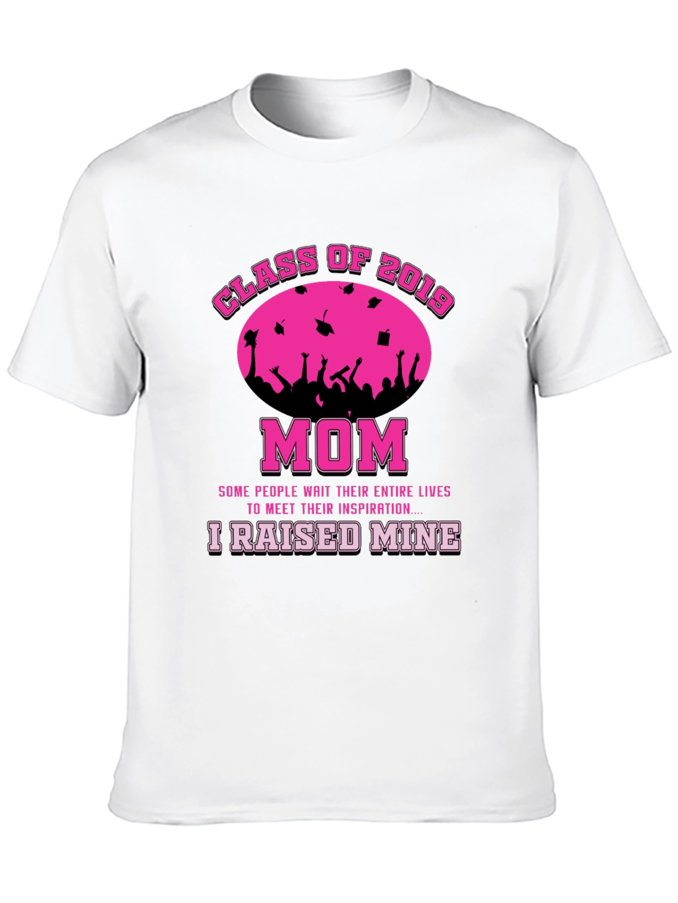 Black Class of 2019 Mom T-Shirt - Graduation Pride! view 10