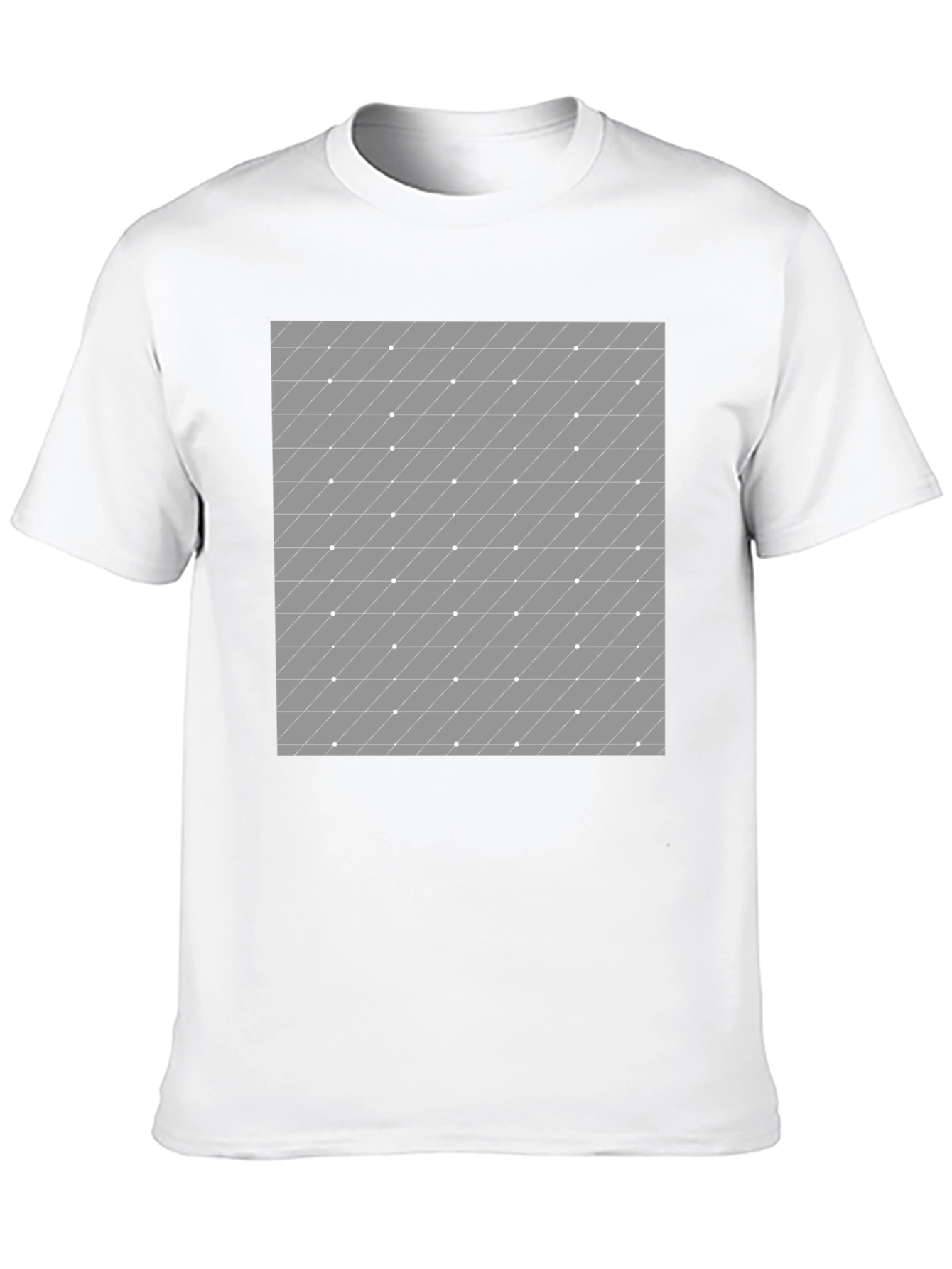 Black Modern Geometric Pattern Black T-Shirt view 10