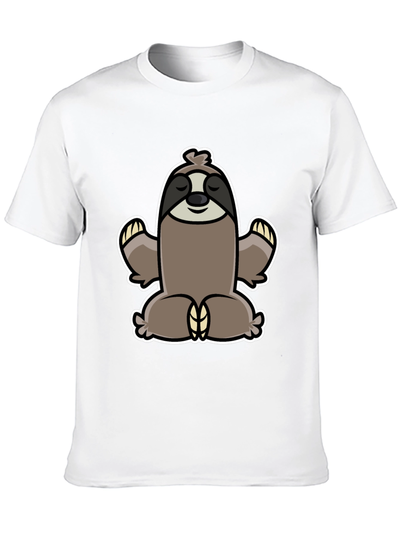 Black Meditating Sloth Graphic Tee - Relaxed Fit view 10