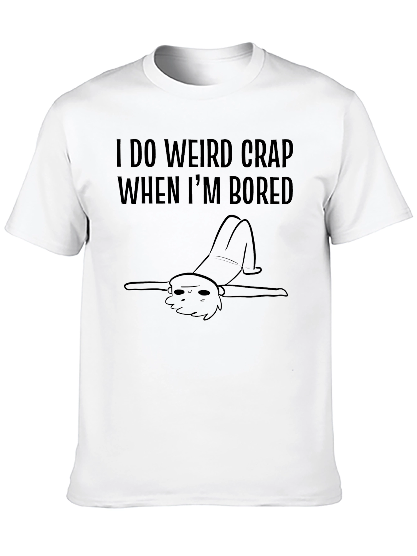 Black Funny "I Do Weird Crap" Graphic Tee view 10