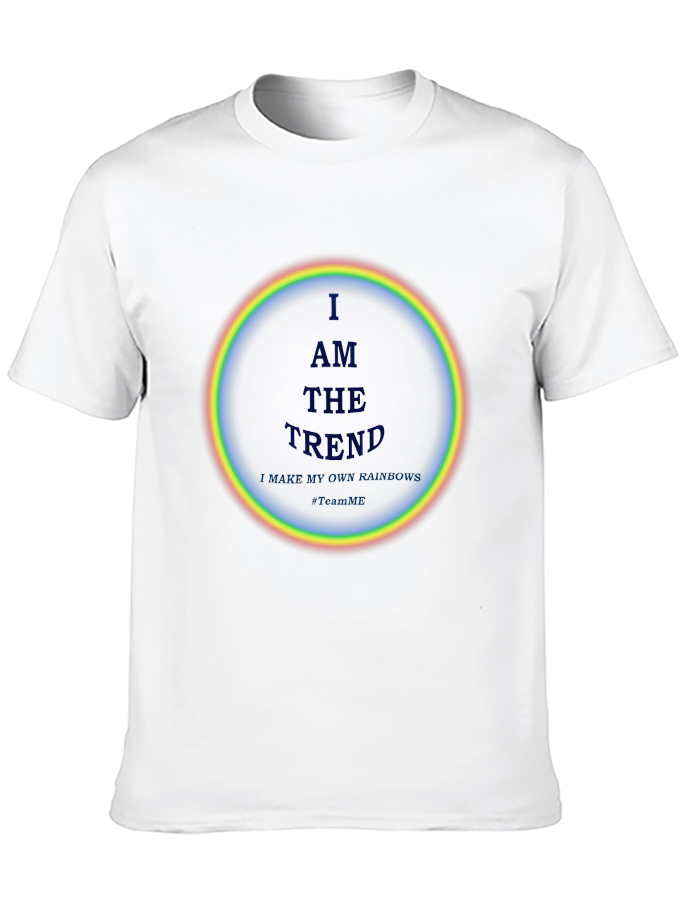 Black I AM THE TREND Rainbow Circle Graphic Black T-Shirt view 10