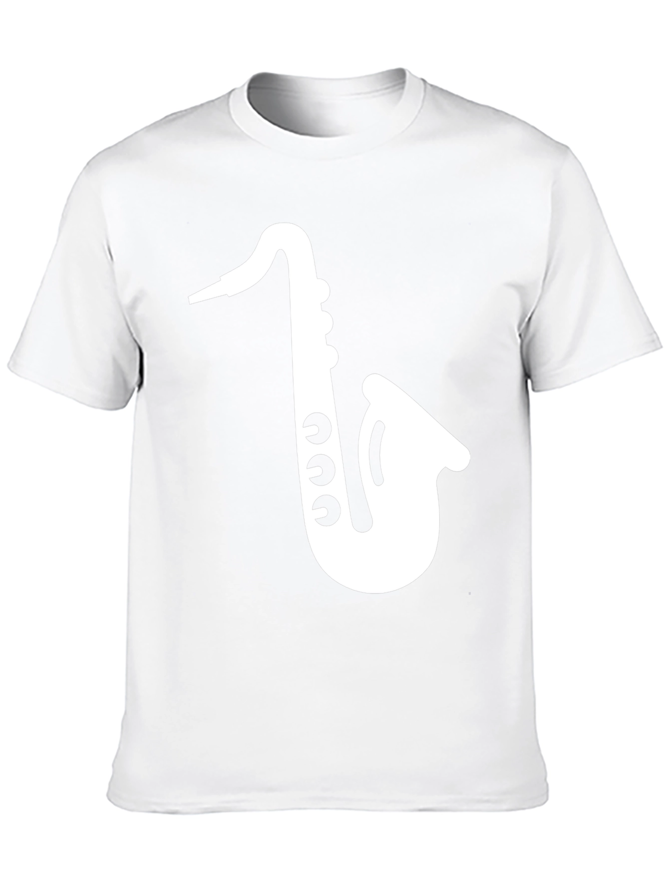 Black Saxophone Graphic Tee - Black Cotton T-Shirt view 10
