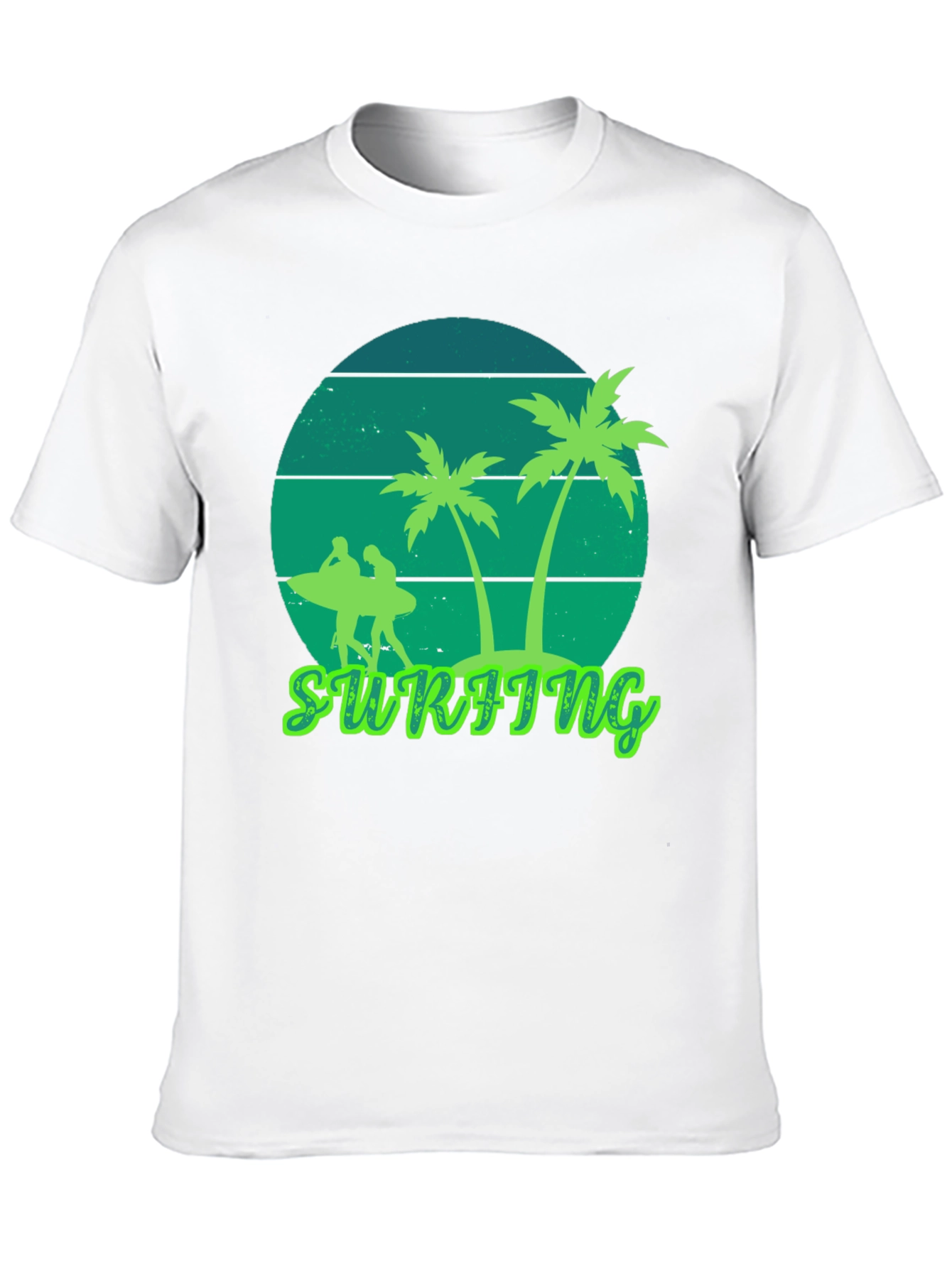 Black Surfing Vibes T-Shirt - Palm Tree Graphic Tee view 10