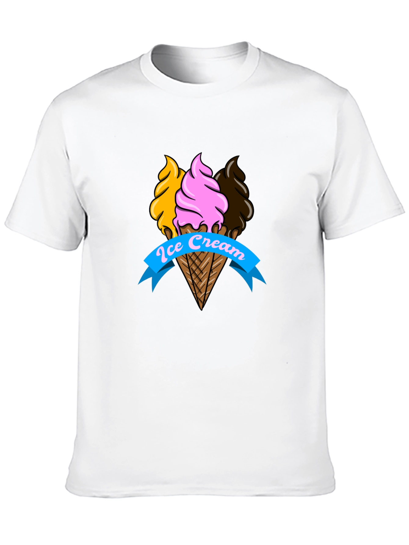 Black Ice Cream Cone Graphic Tee - Fun & Stylish T-Shirt view 10