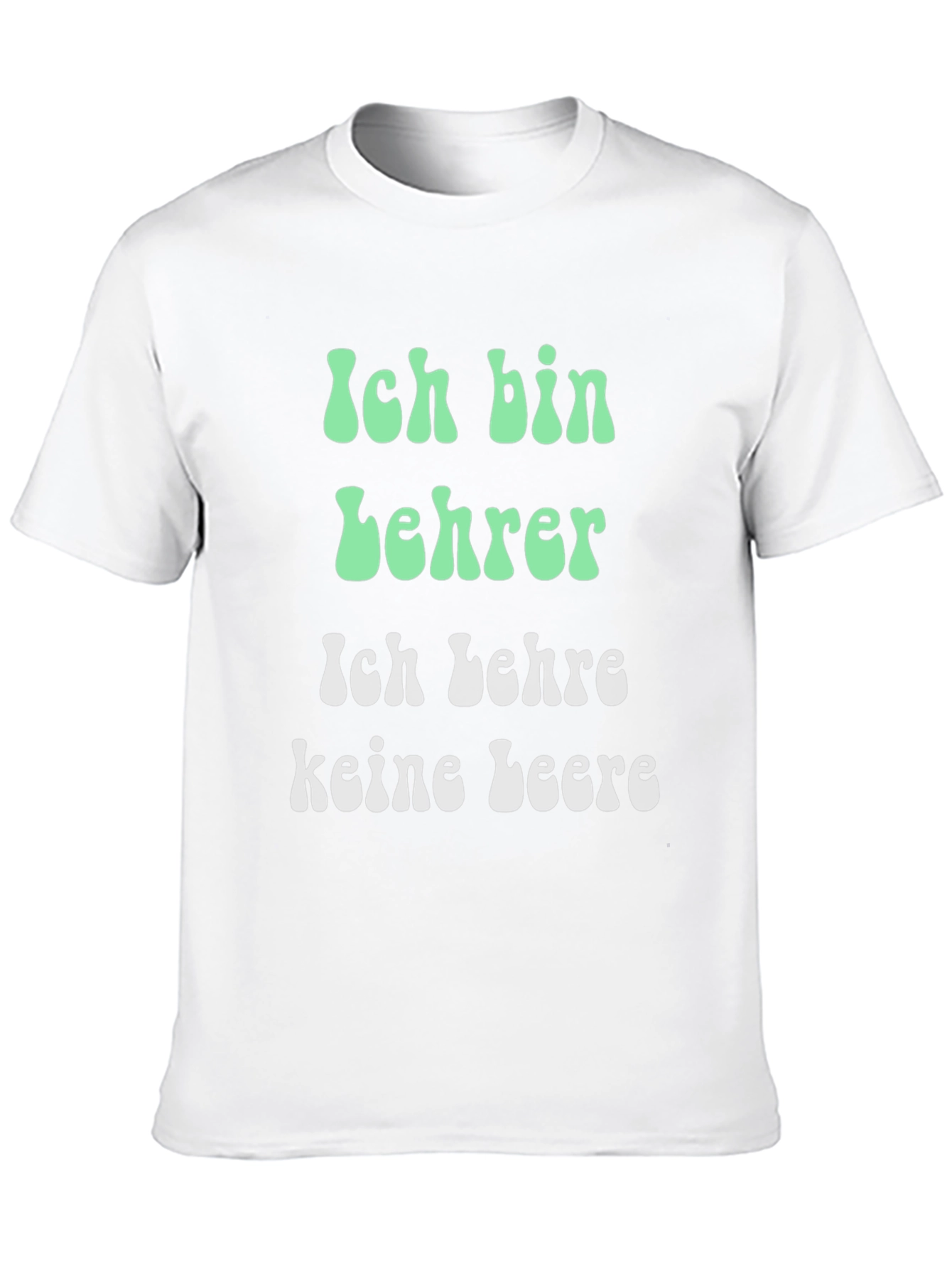 Black Teacher T-Shirt: "Ich bin Lehrer" German Slogan Shirt view 10