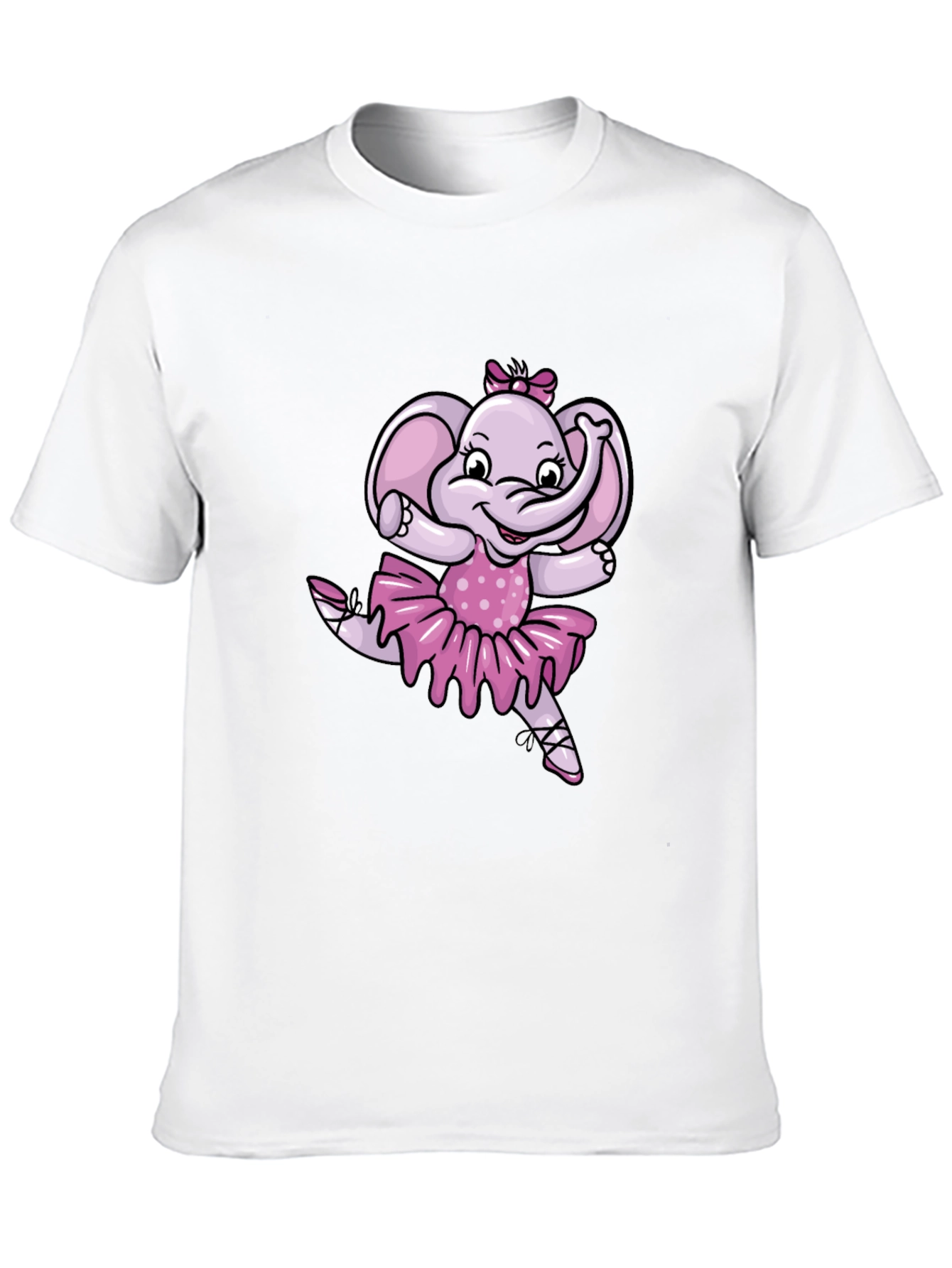 Black Ballerina Elephant Black T-Shirt view 10