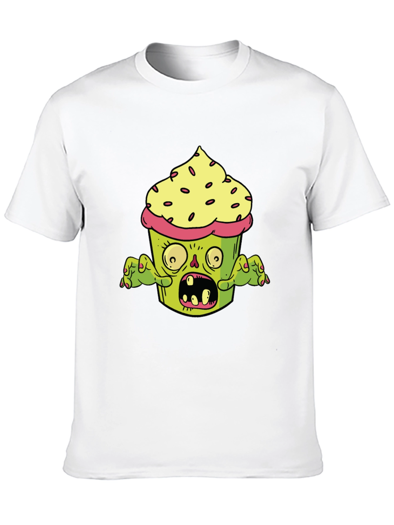Black Zombie Cupcake T-Shirt - Graphic Novelty Tee view 10