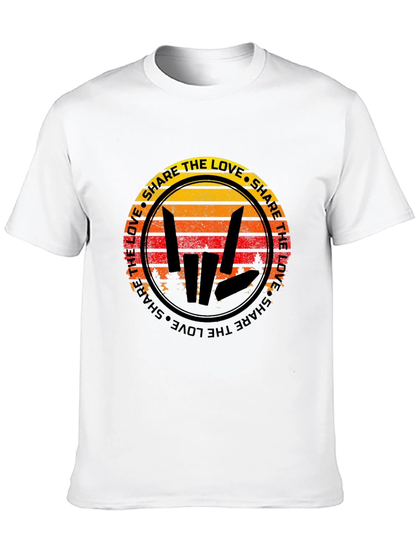 Black Share the Love Graphic T-Shirt - Black view 10