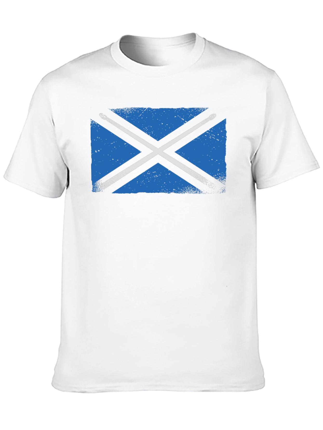 Black Scottish Flag Black T-Shirt view 10