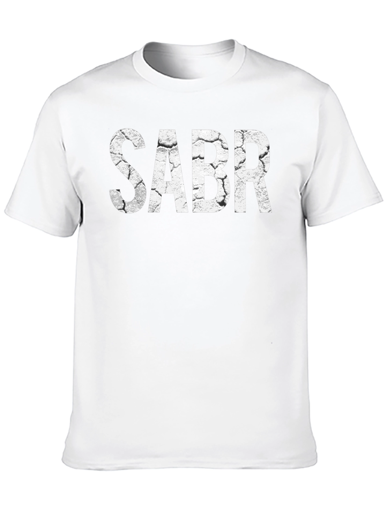Black SABR Graphic Tee - Cracked Print T-Shirt view 10
