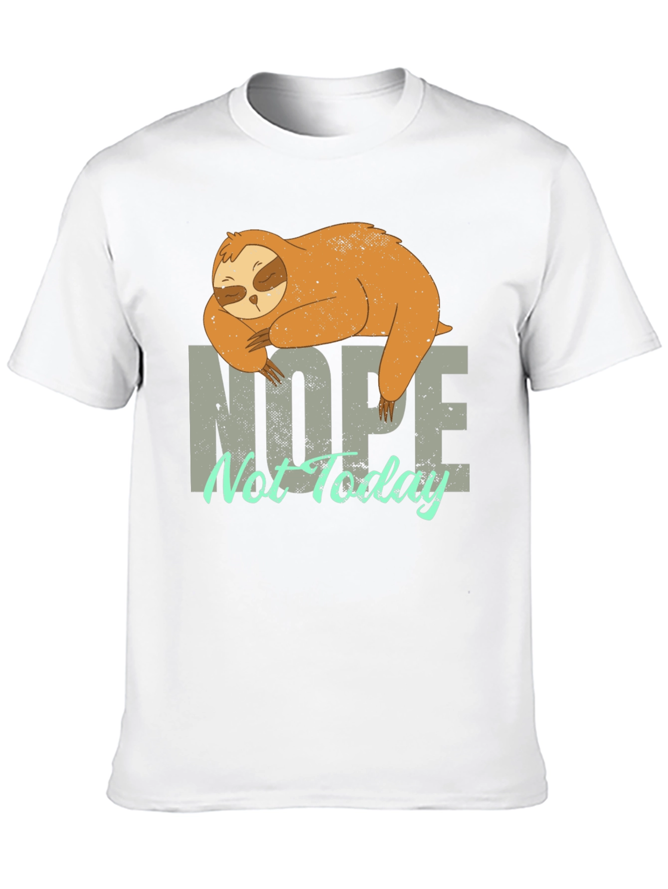 Black Nope Not Today Sloth Graphic T-Shirt - Lazy Day Apparel view 10