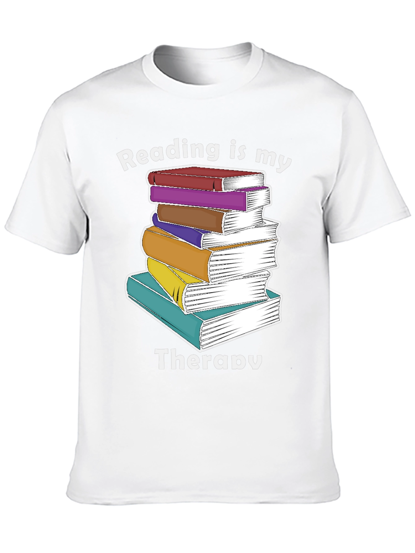 Black Reading Is My Therapy T-Shirt view 10