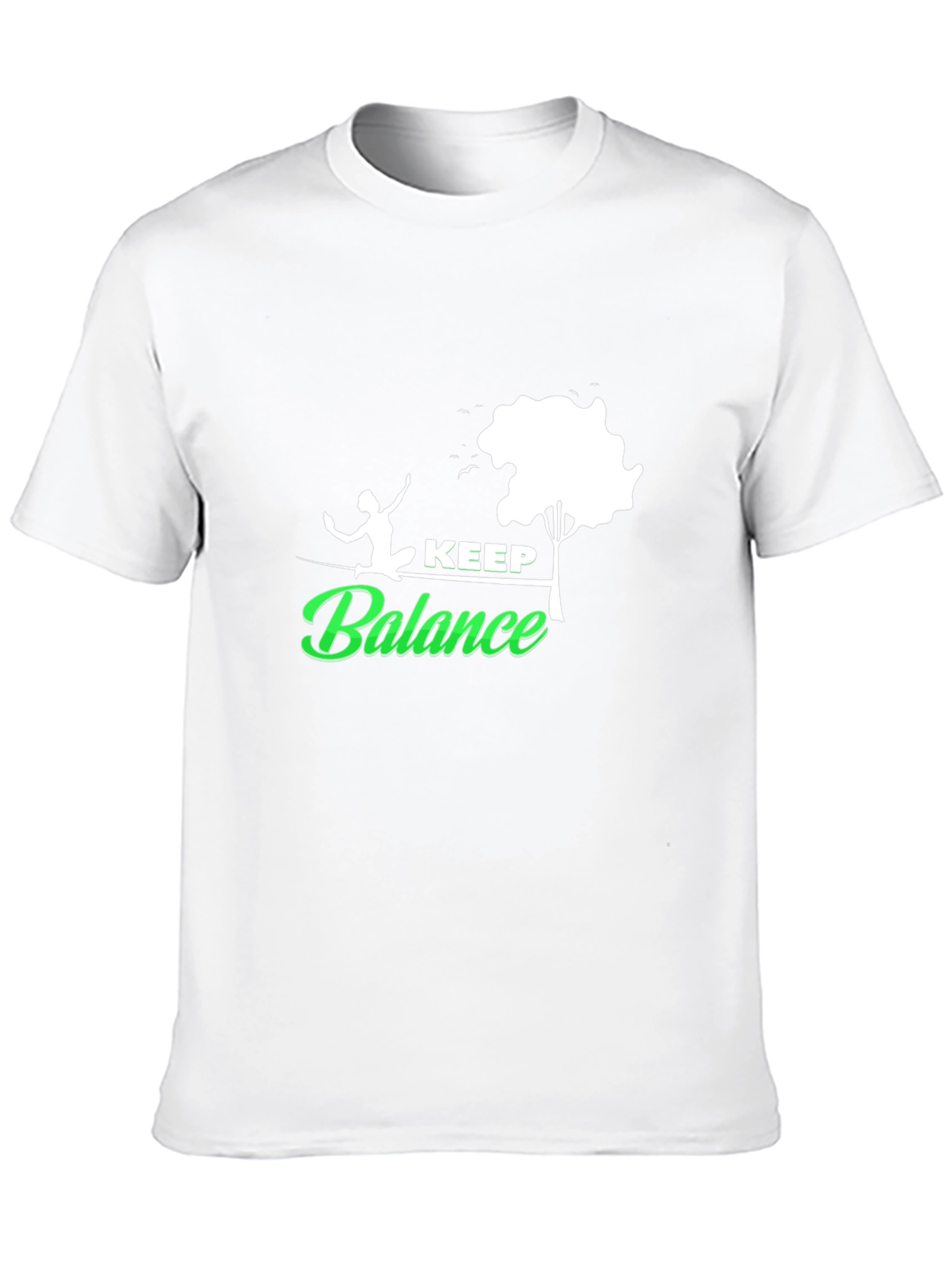 Black Keep Balance Graphic Tee - Black Cotton T-Shirt view 10