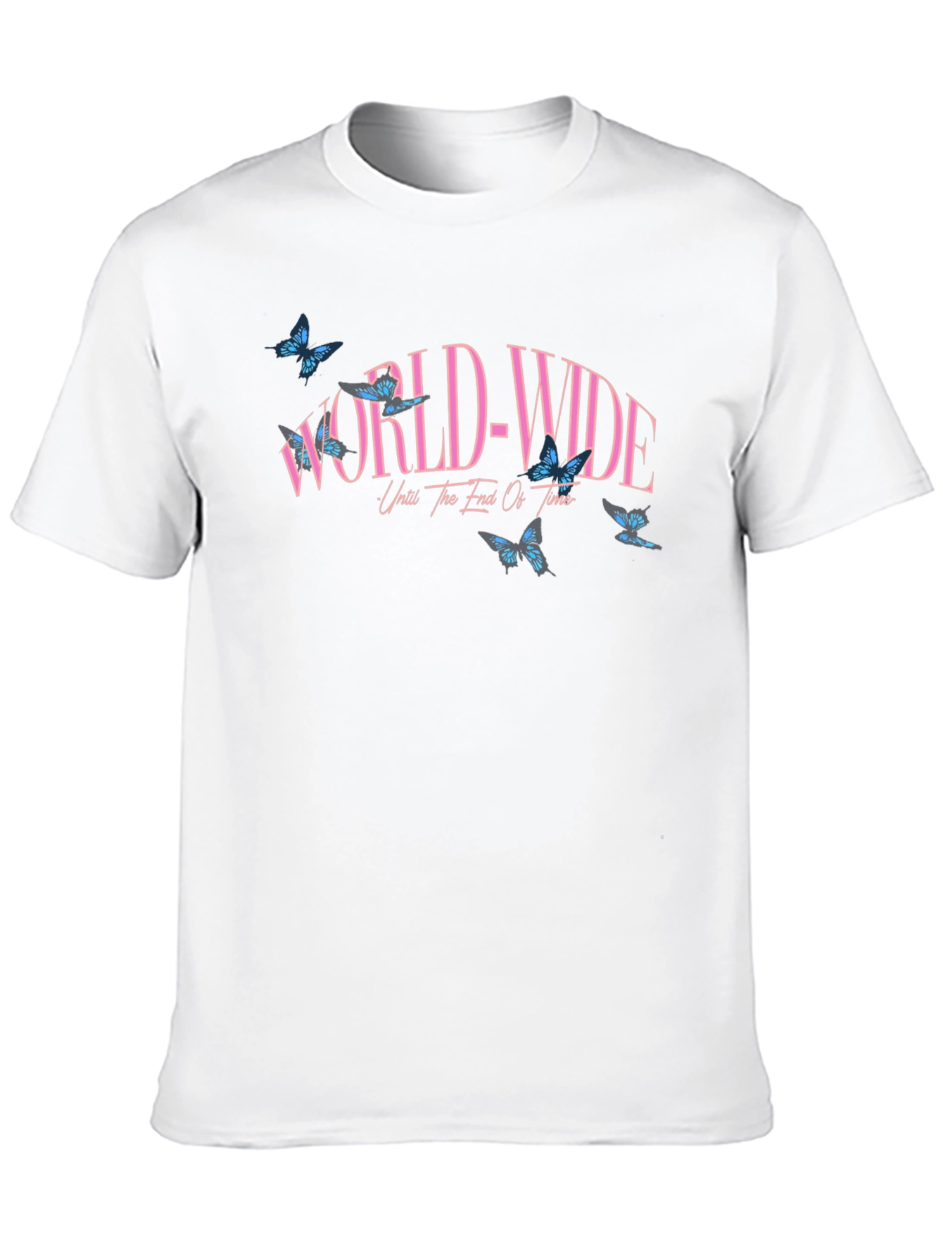 Black Worldwide Butterfly Graphic Black T-Shirt view 10