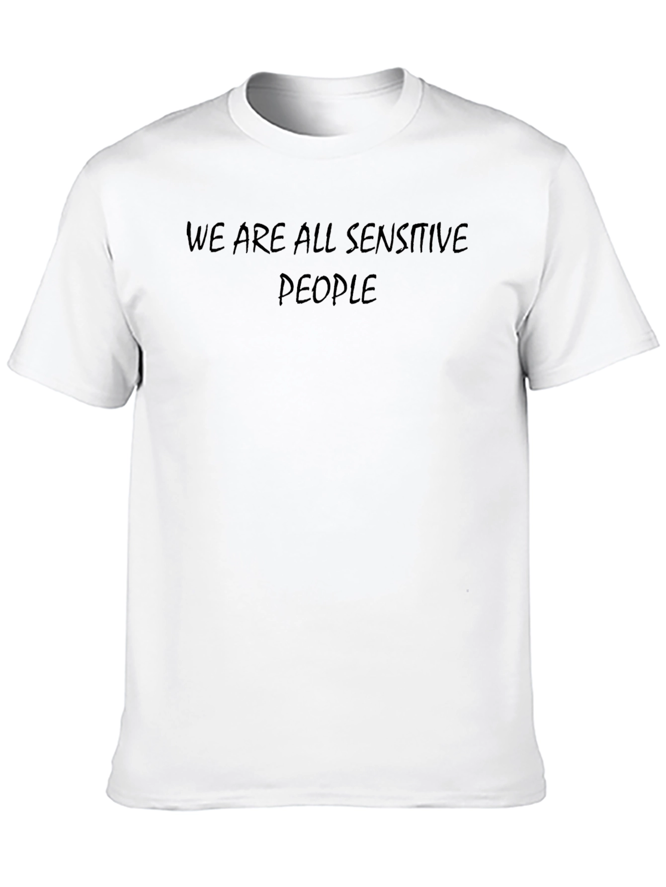 Black Sensitive People Crew Neck T-Shirt view 10