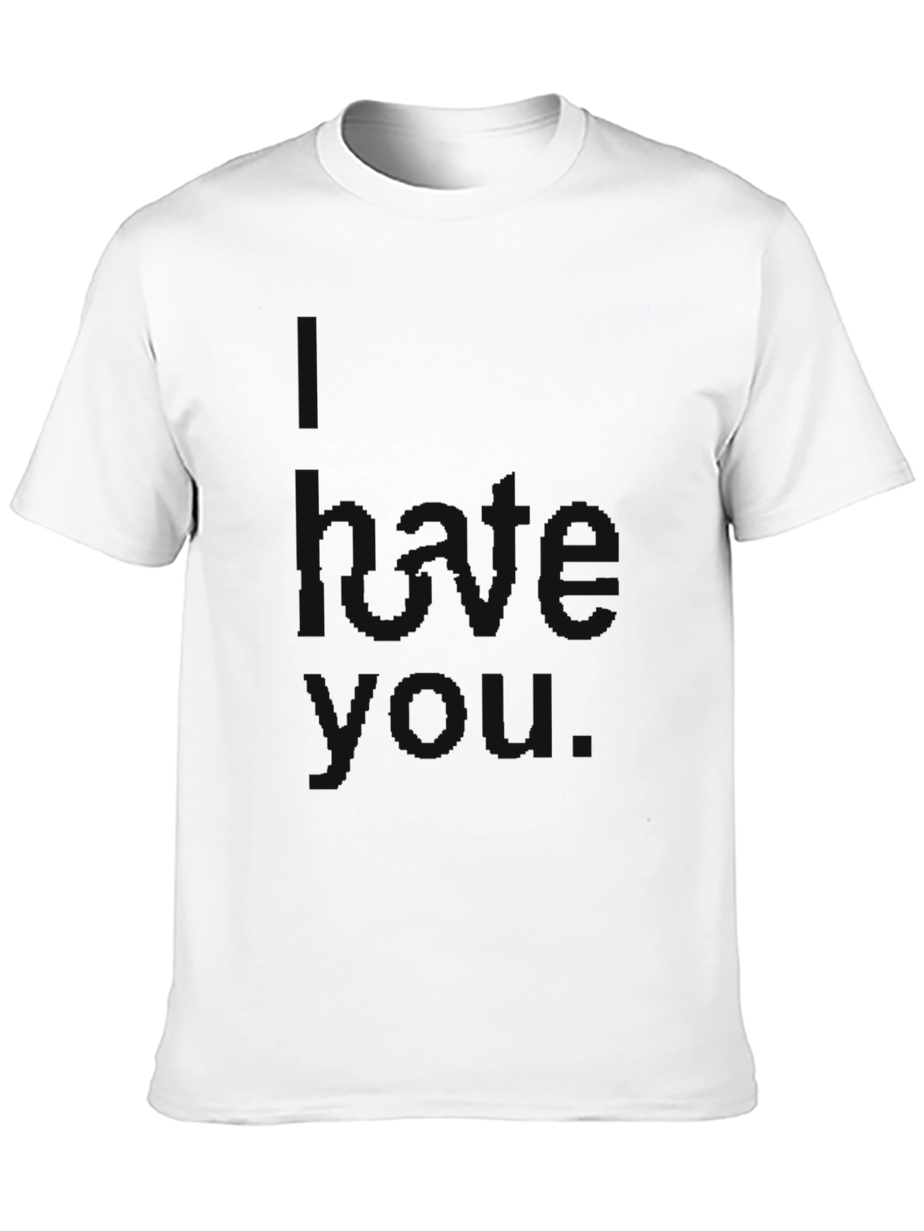 Black Men's Black Graphic Tee - I Hate You view 10