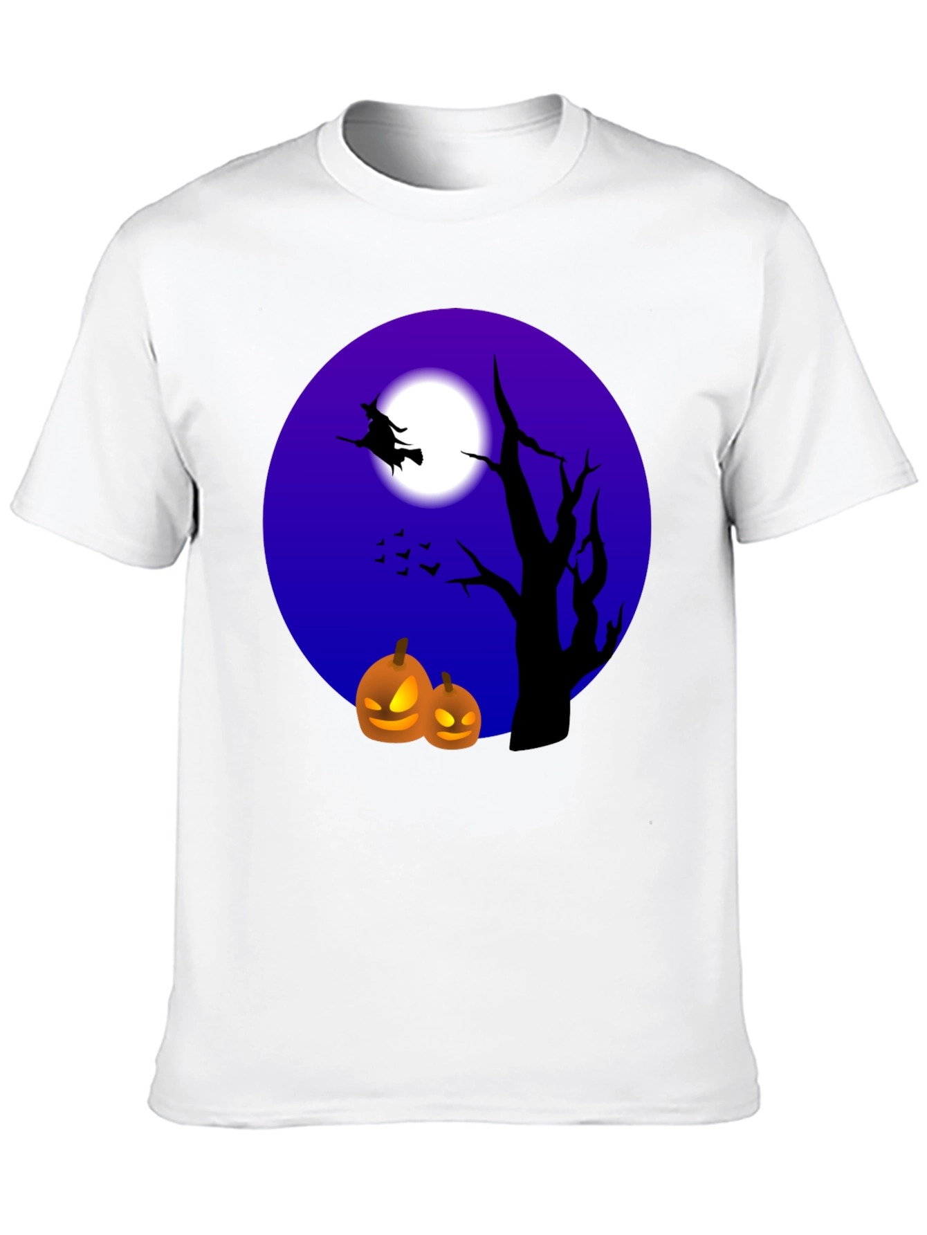 Black Halloween Witch and Pumpkin T-Shirt view 10