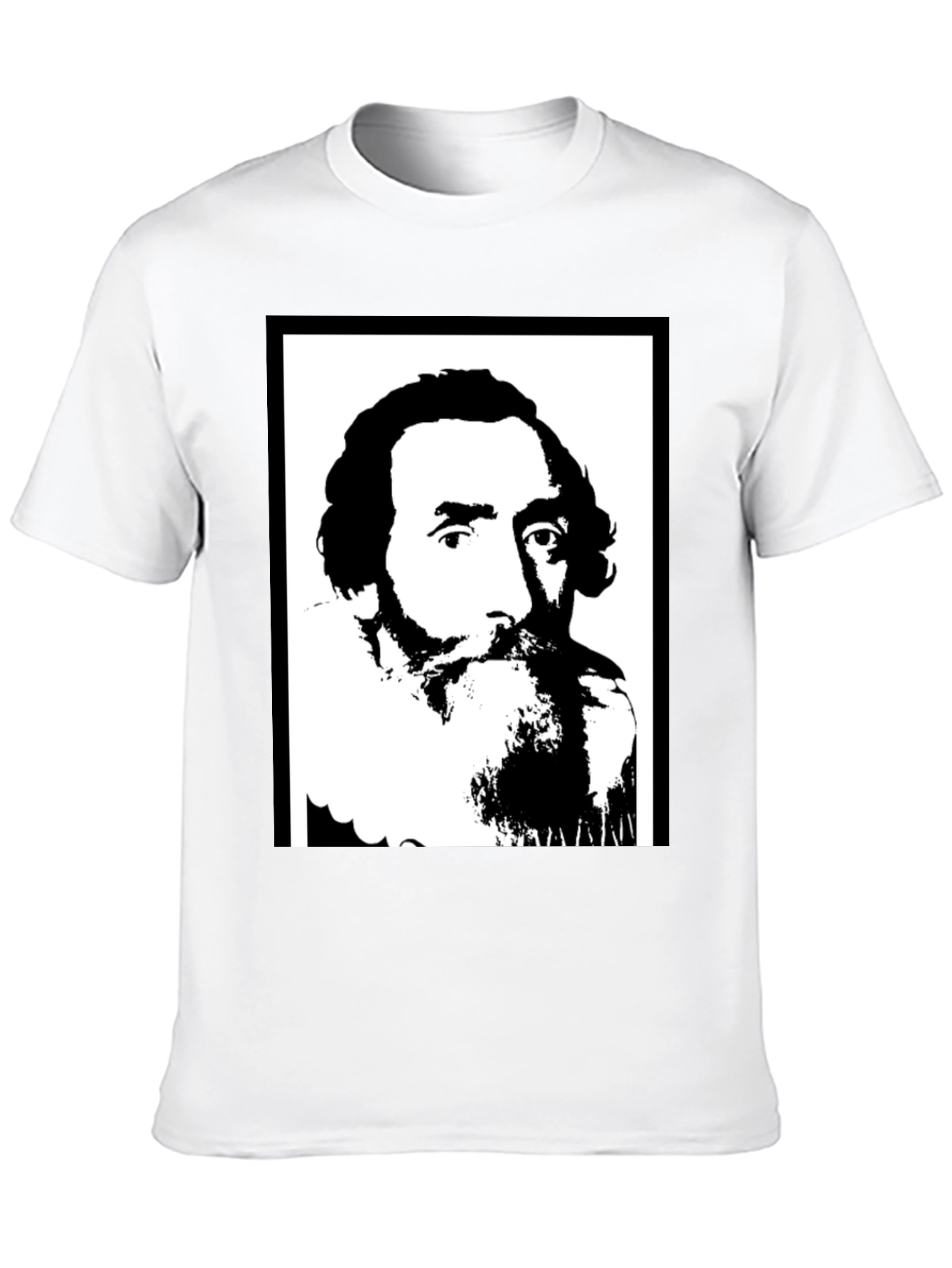 Black Vintage Portrait Graphic Black T-Shirt view 10