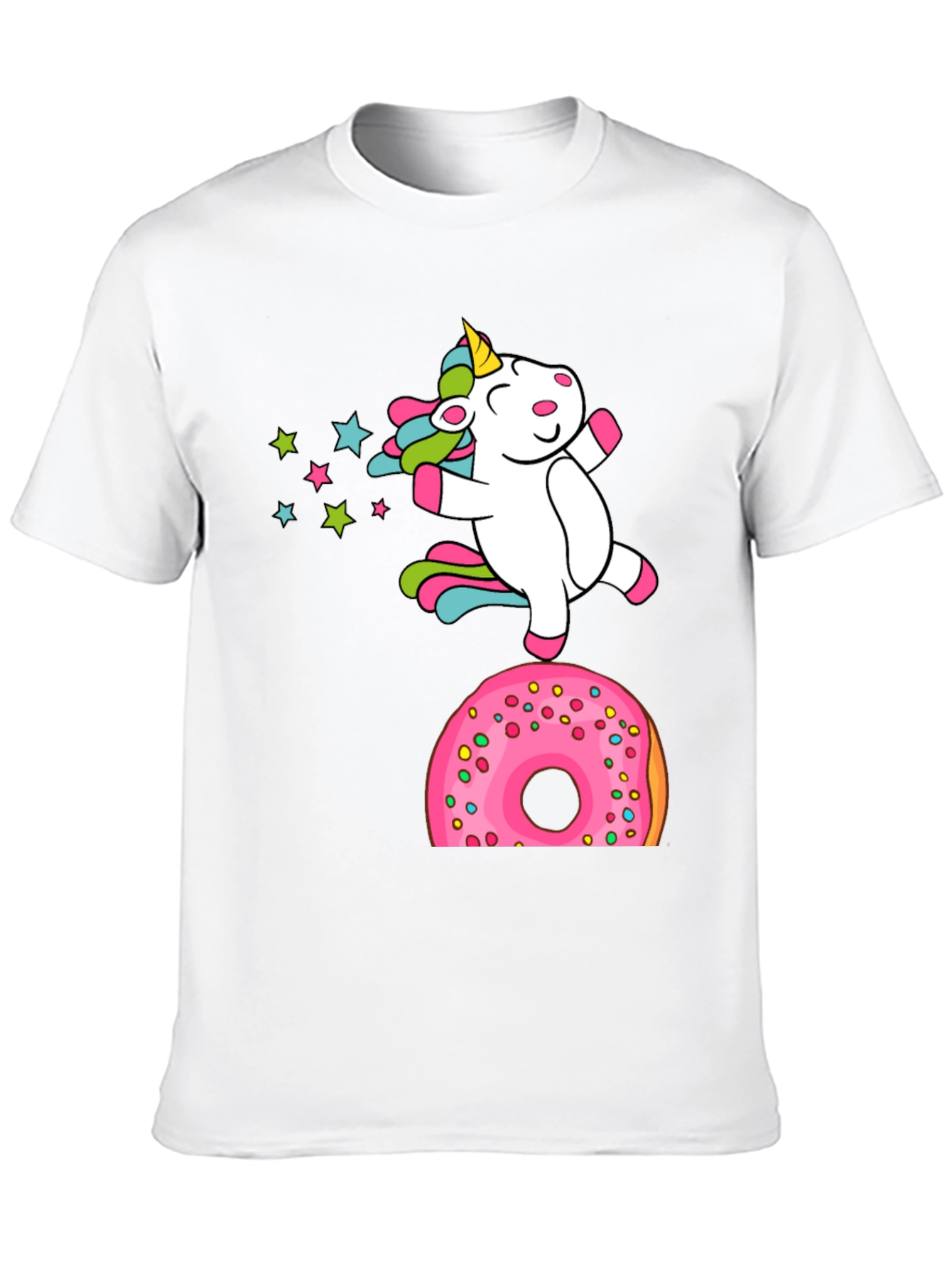 Black Unicorn Donut T-Shirt - Whimsical Graphic Tee view 10