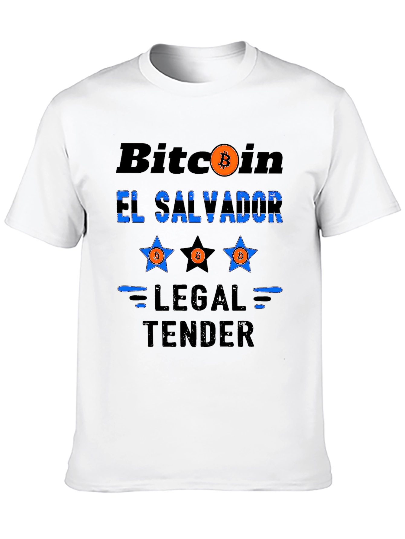 Black Bitcoin El Salvador Legal Tender Graphic T-Shirt view 10