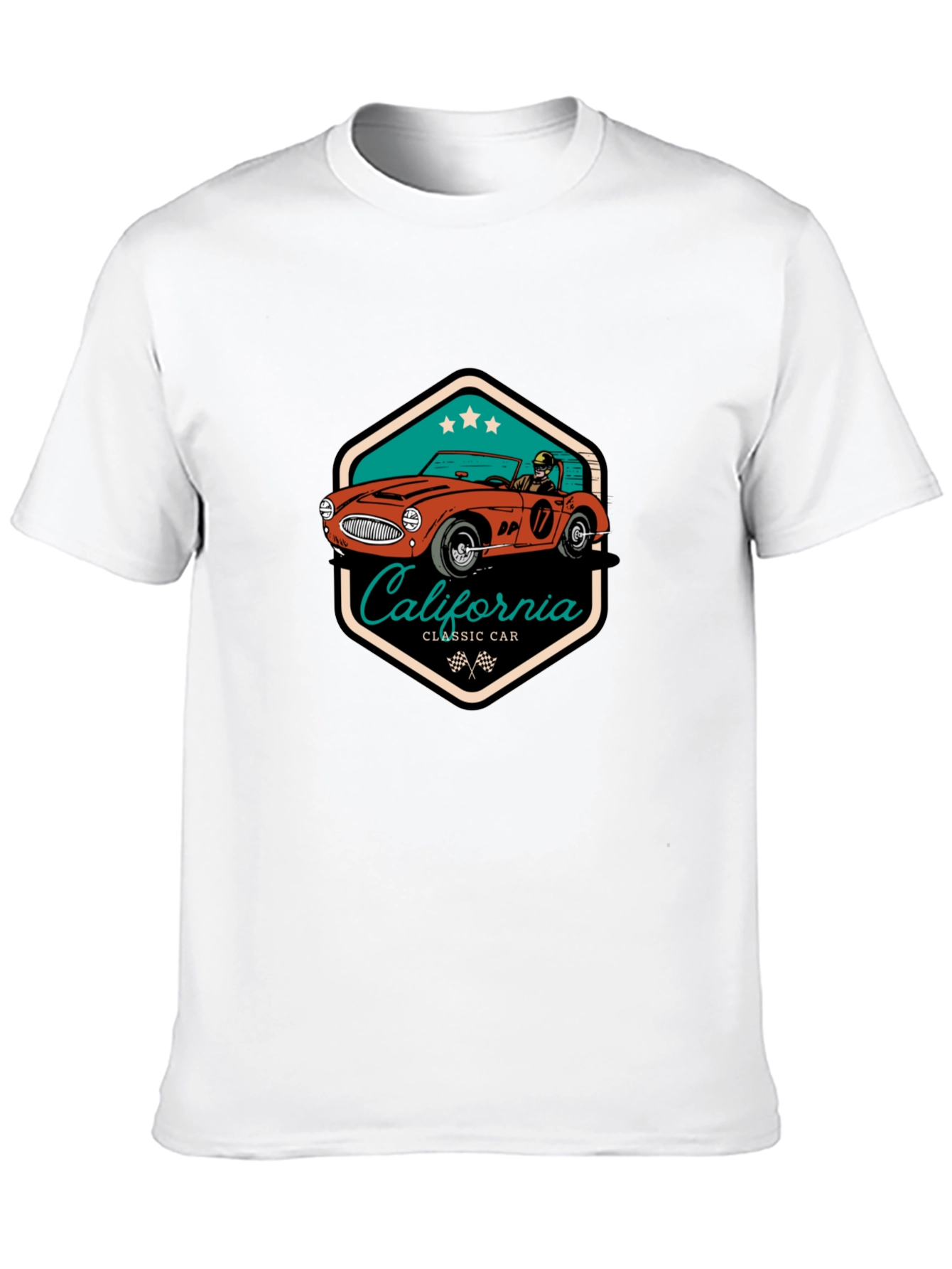 Black Classic Car California T-Shirt view 10