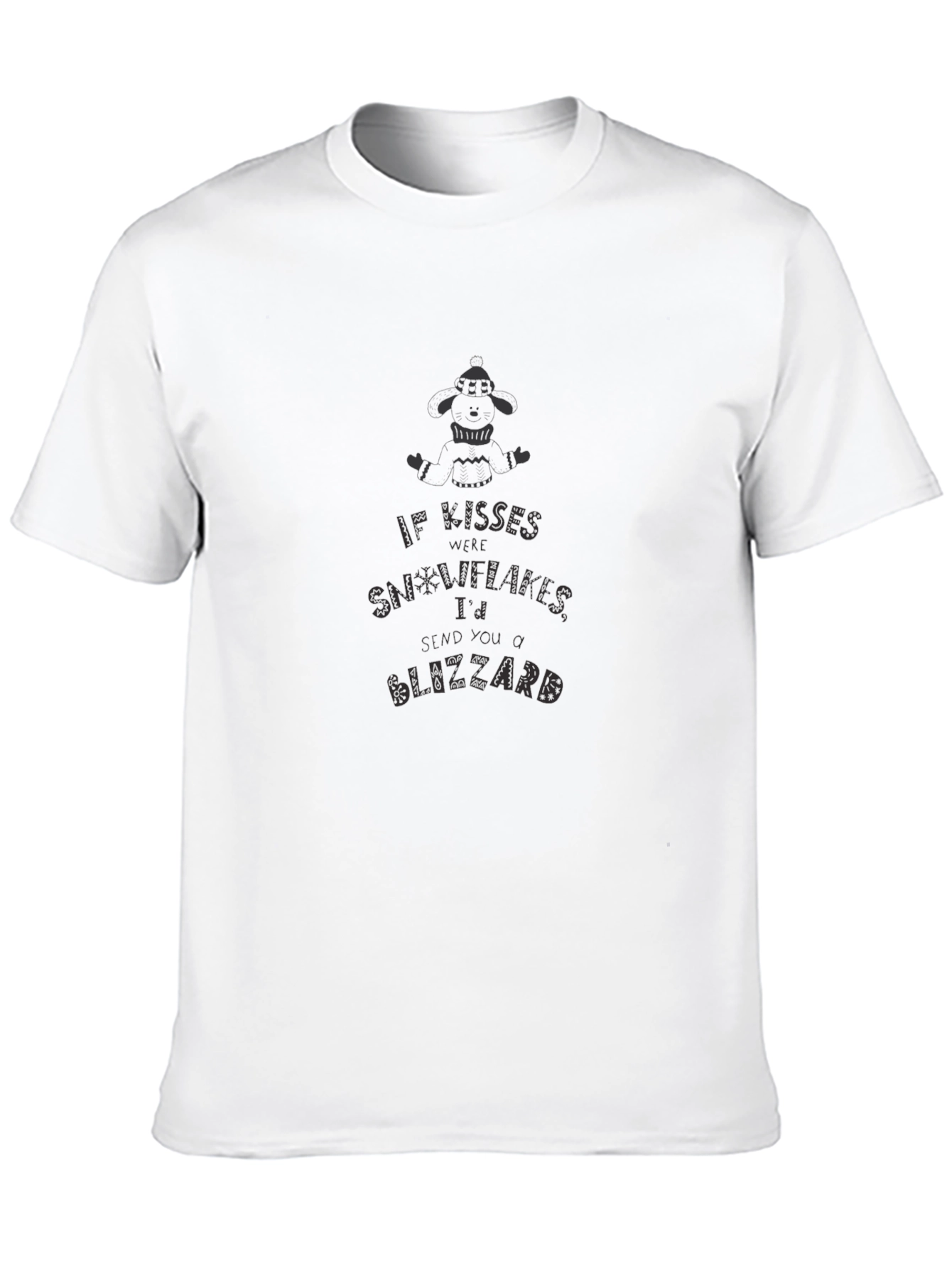Black If Kisses Were Snowflakes Black T-Shirt view 10