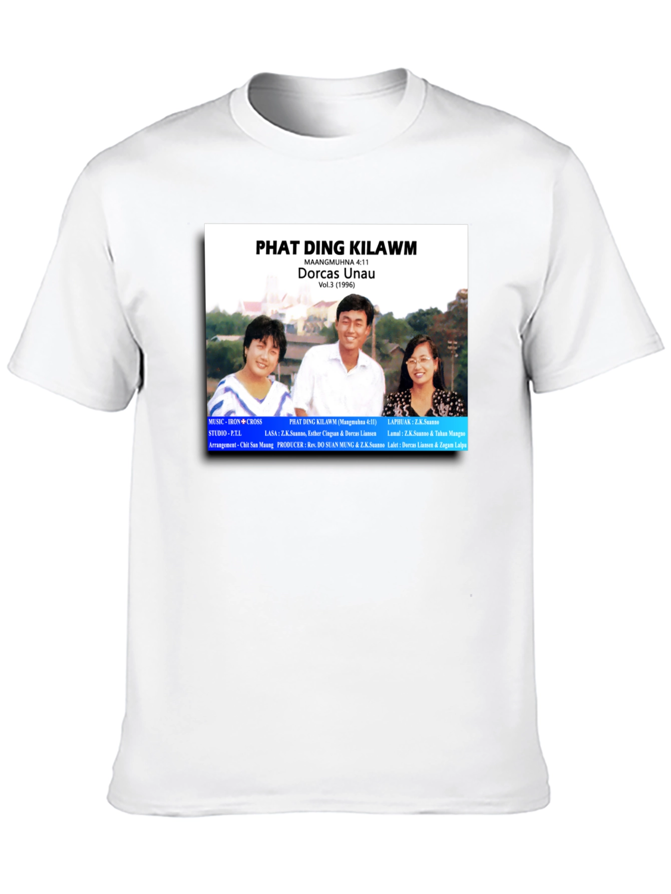 Black Vintage Phat Ding Kilawm Music Album T-Shirt view 10