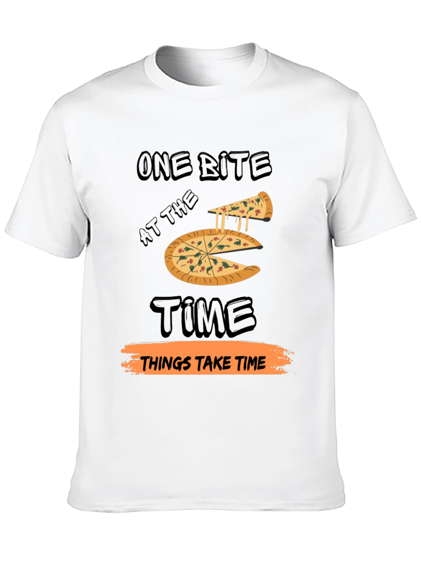 Black One Bite Pizza T-Shirt view 10