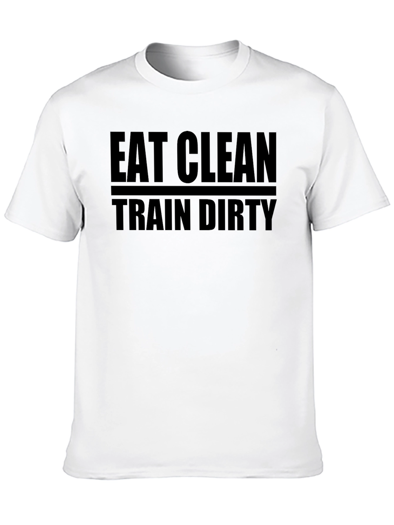 Black Eat Clean Train Dirty Graphic Tee - Fitness Lifestyle view 10