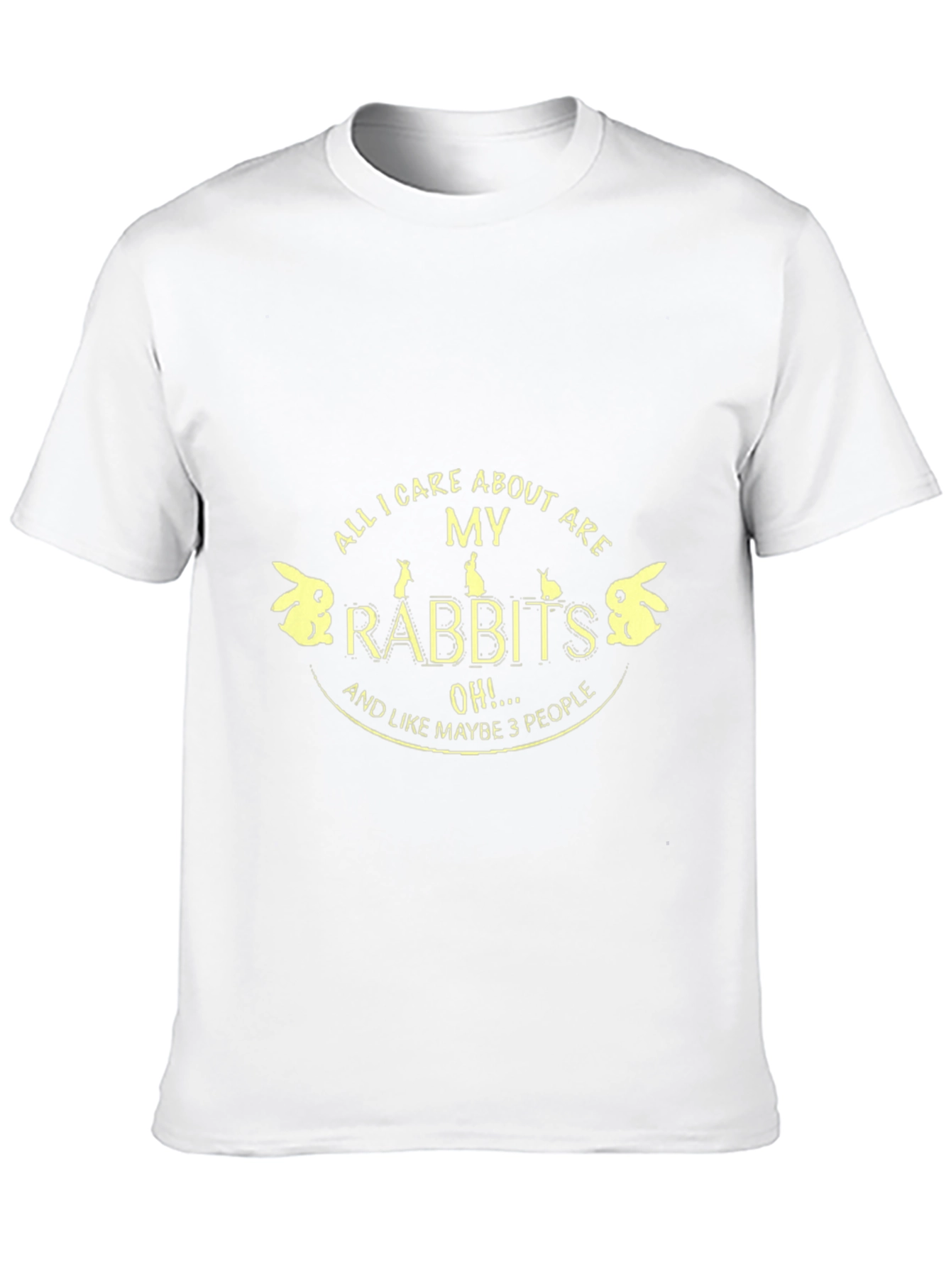 Black Rabbit Lover Graphic Tee - All I Care About Are My Rabbits T-Shirt view 10