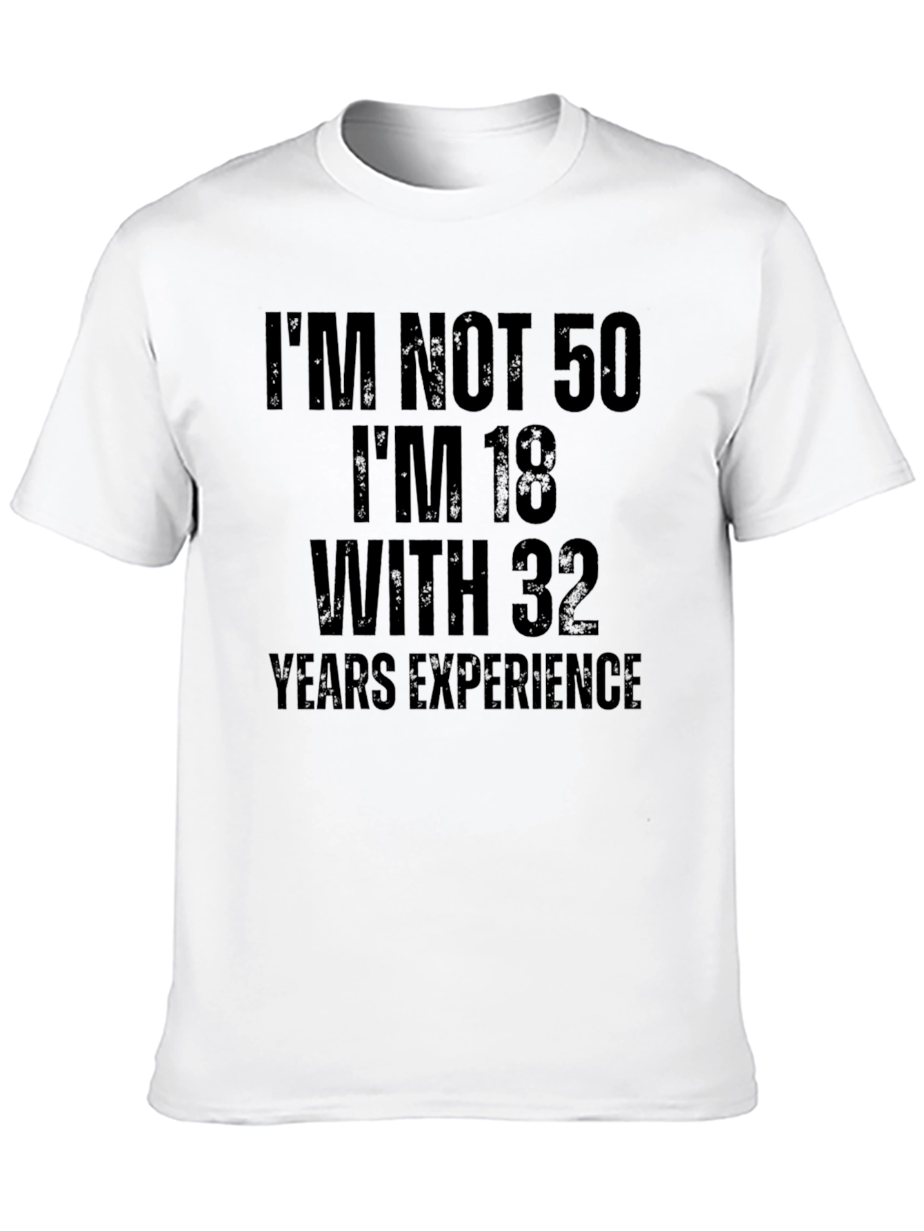 Black Funny 50th Birthday T-Shirt - 18 with 32 Years Experience view 10