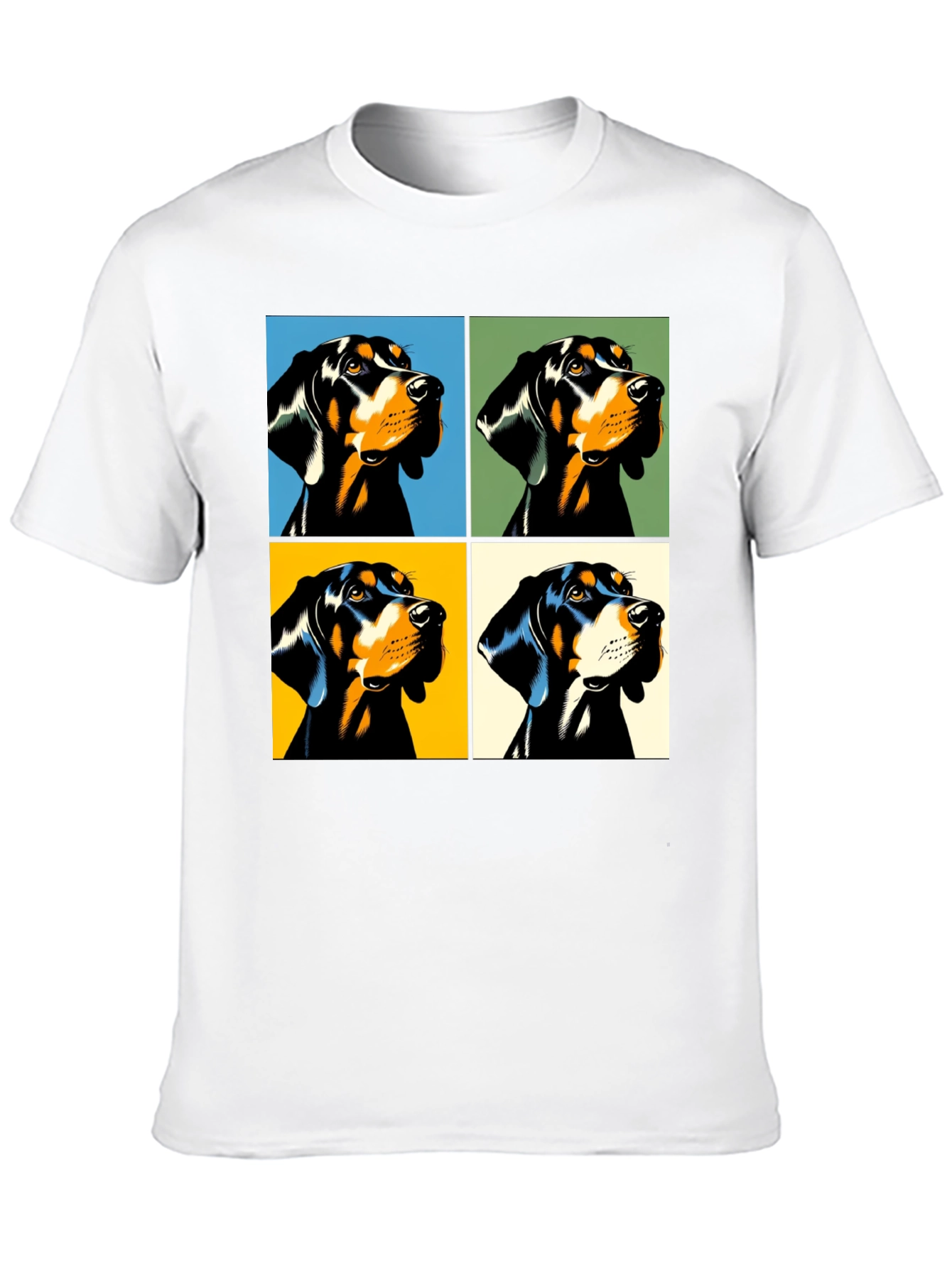 Black Pop Art Dog T-Shirt - Modern Style view 10