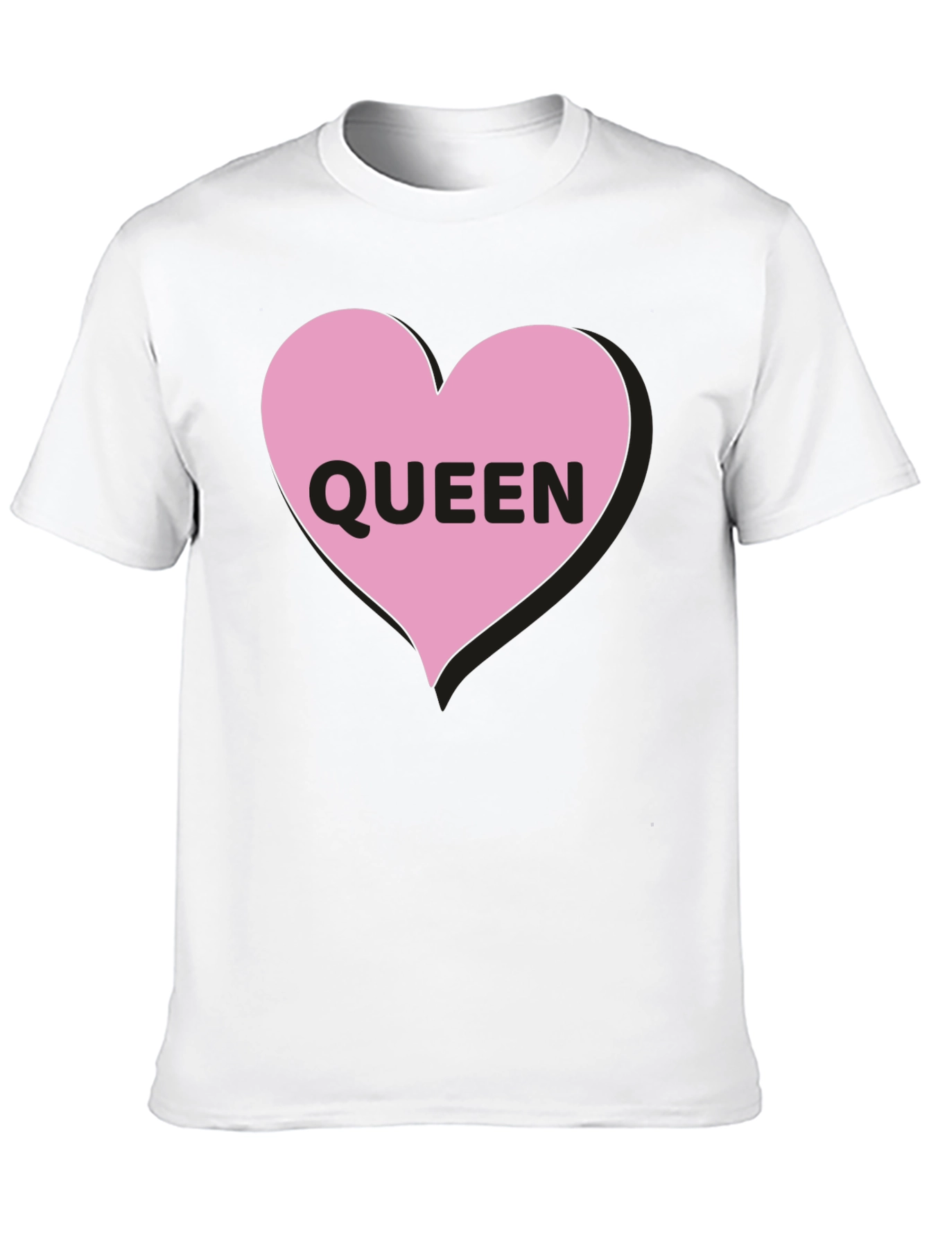 Black Queen Heart Graphic Black T-Shirt view 10
