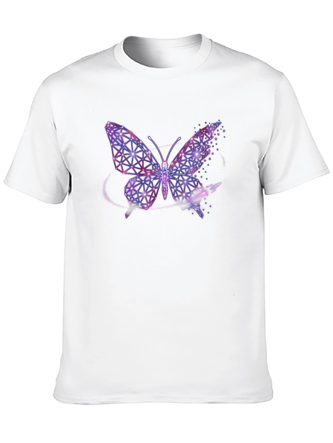 Black Geometric Butterfly Graphic Tee - Stylish Black T-Shirt view 10