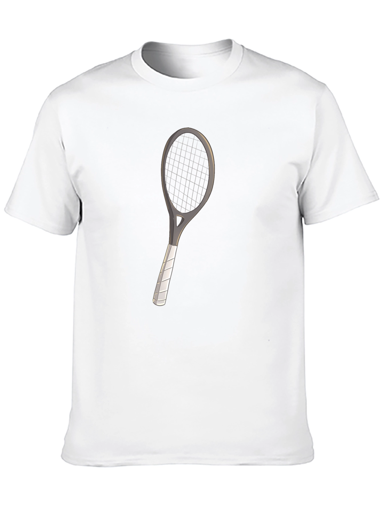 Black Tennis Racket Graphic Tee - Black Cotton view 10