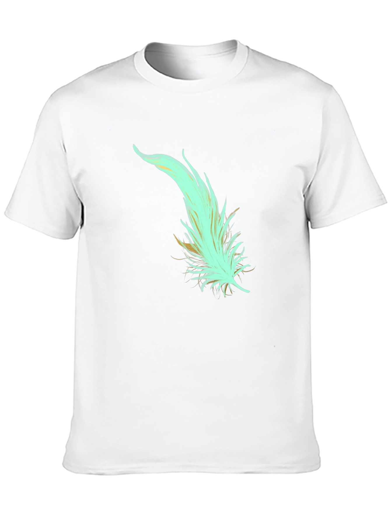 Black Feather Graphic Tee - Soft Cotton Blend, Stylish Design view 10