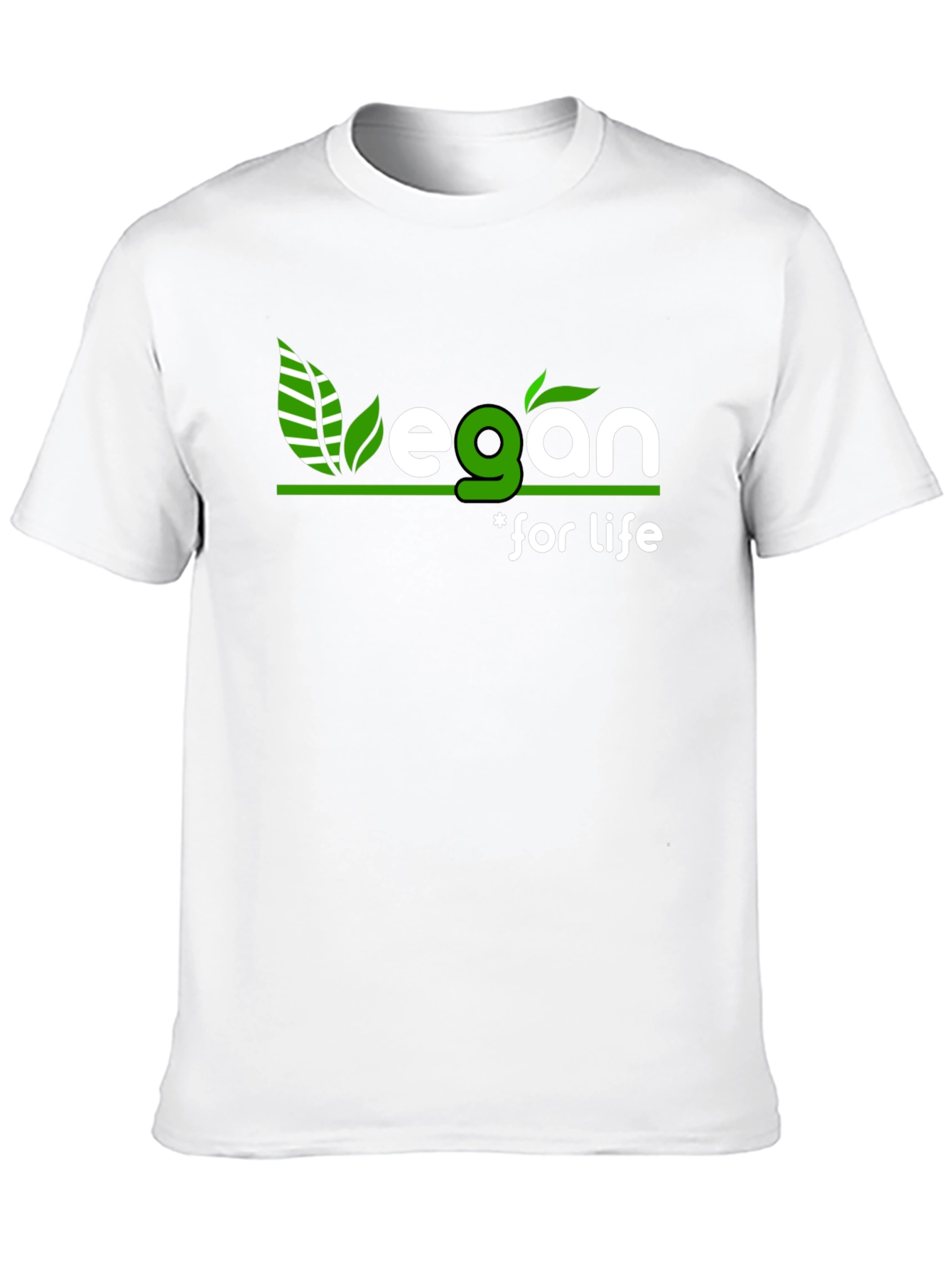 Black Vegan for Life Graphic Tee - Stylish Black T-Shirt view 10