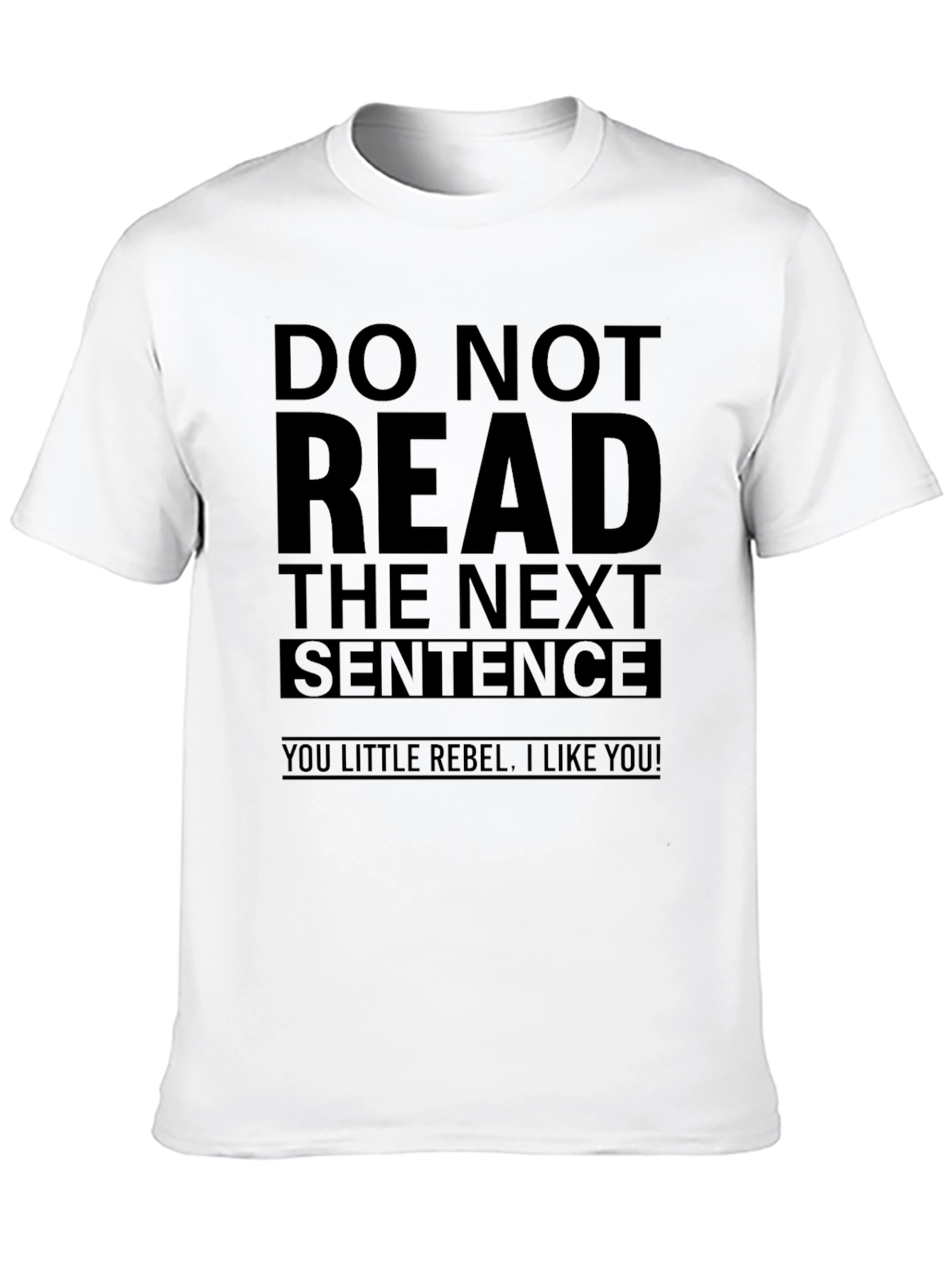 Black Rebellious Humorous T-Shirt - Do Not Read! view 10