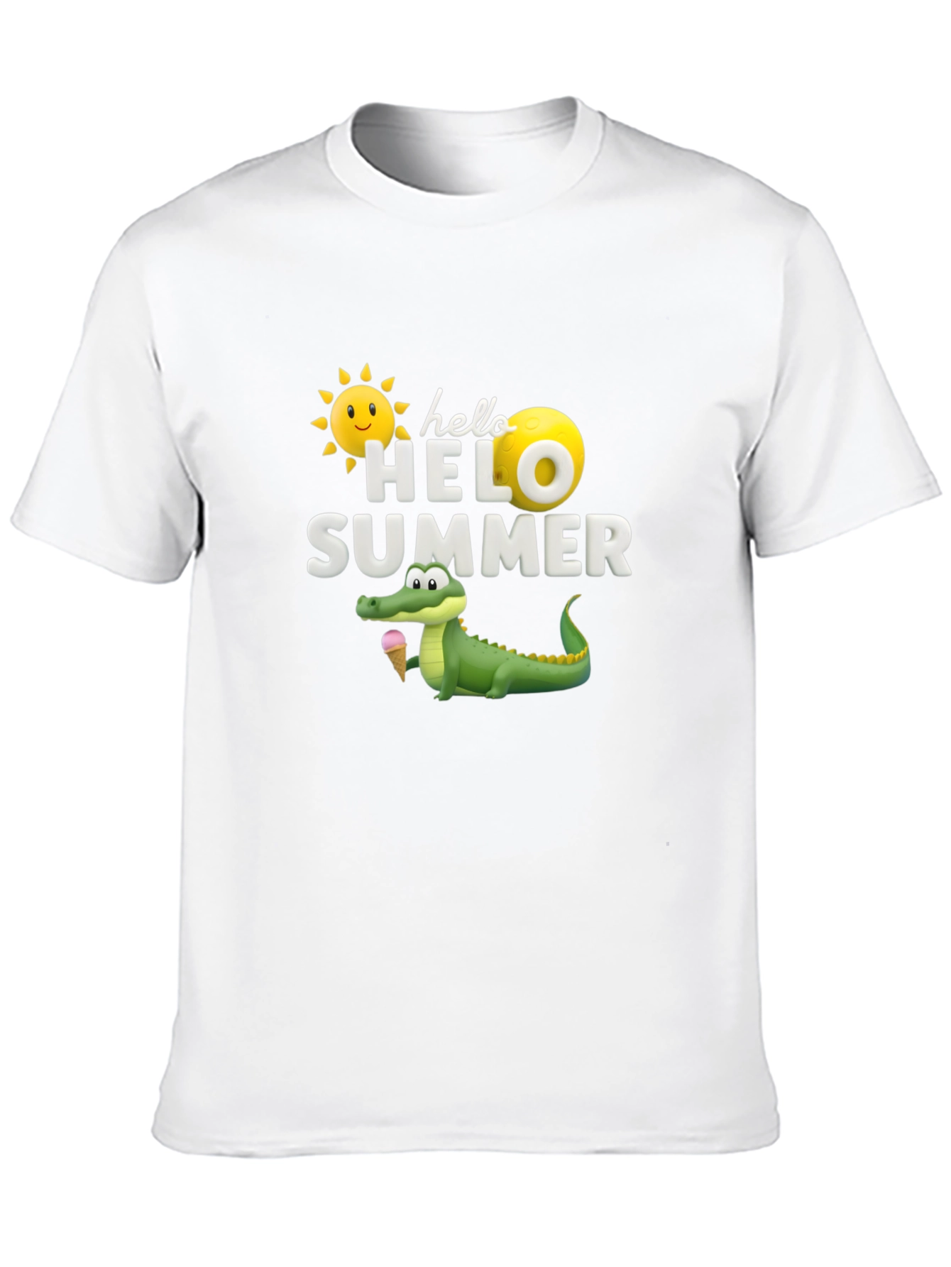 Black Hello Summer Alligator Graphic Tee view 10