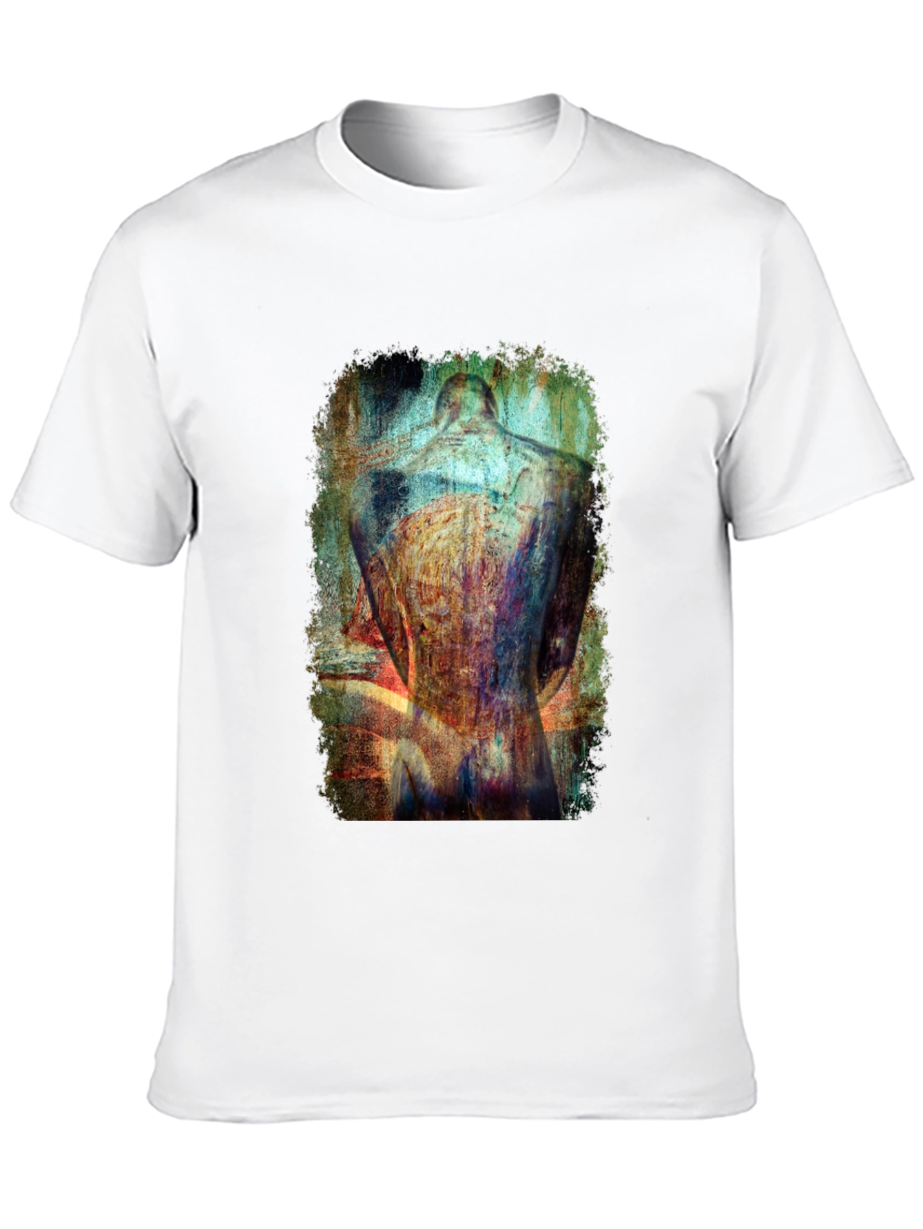 Black Abstract Back Graphic T-Shirt - Modern Art Tee view 10