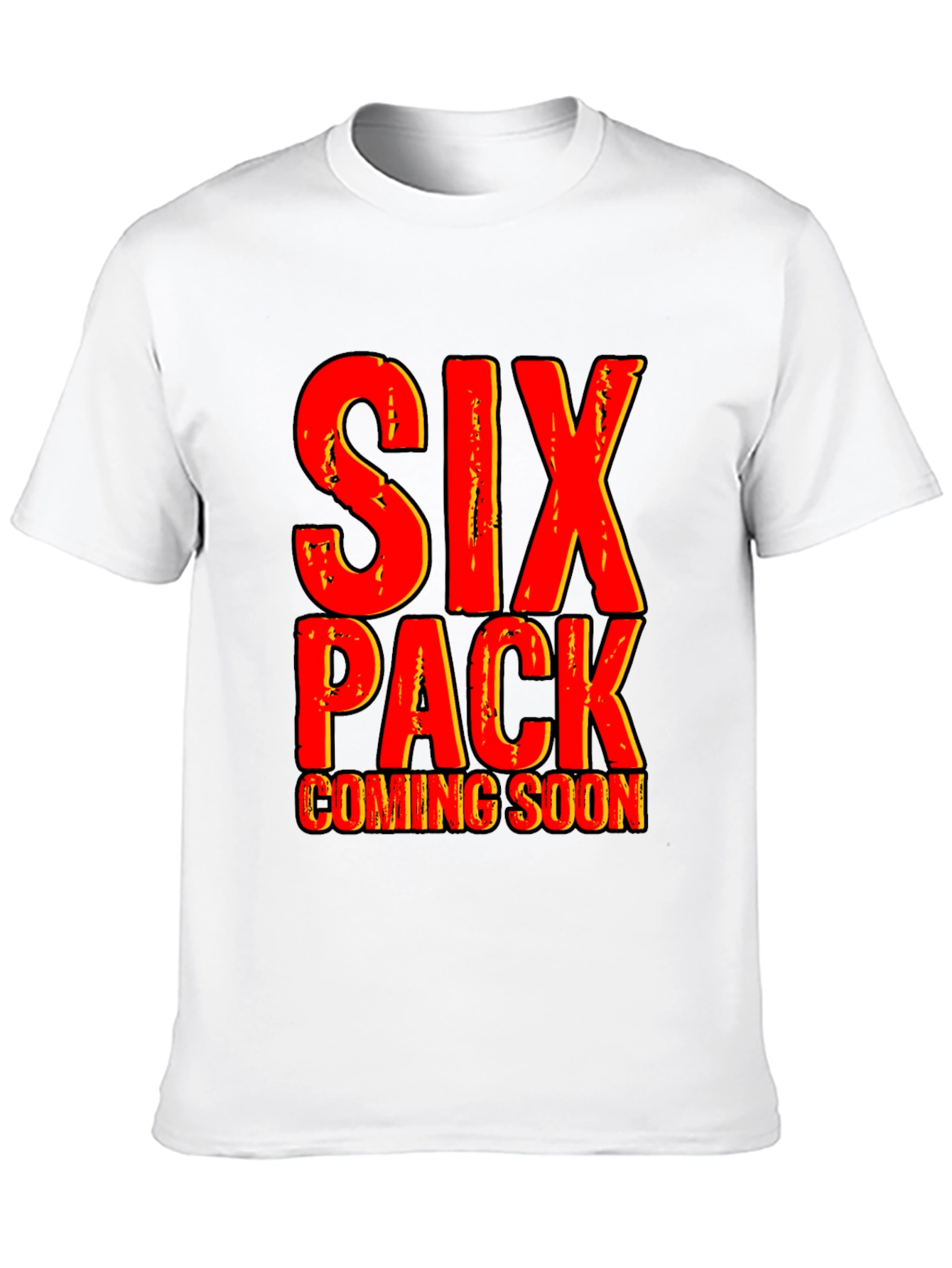 Black Six Pack Coming Soon Funny Graphic Tee view 10