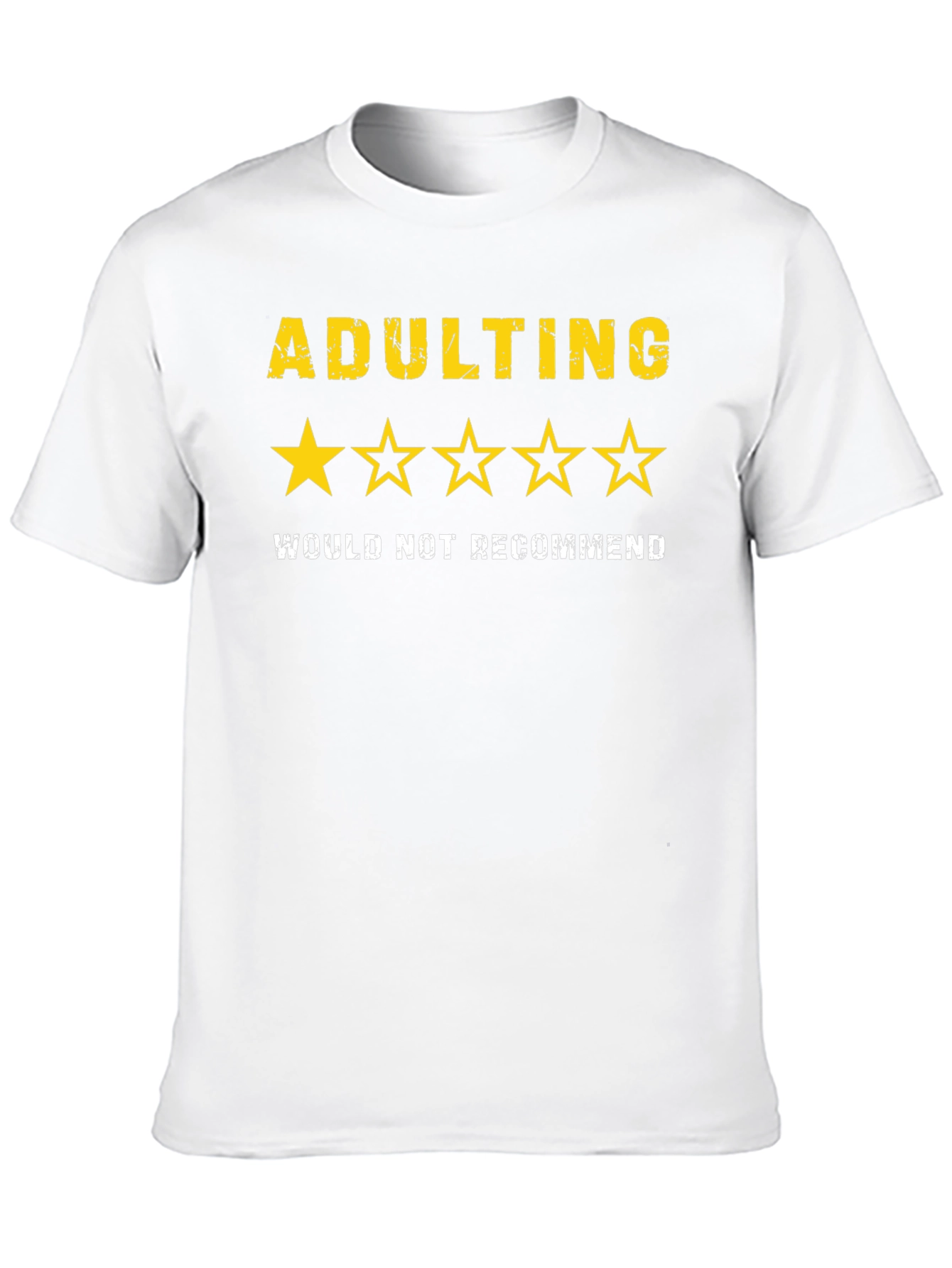 Black Adulting One-Star Tee - Not Recommended Graphic T-Shirt view 10