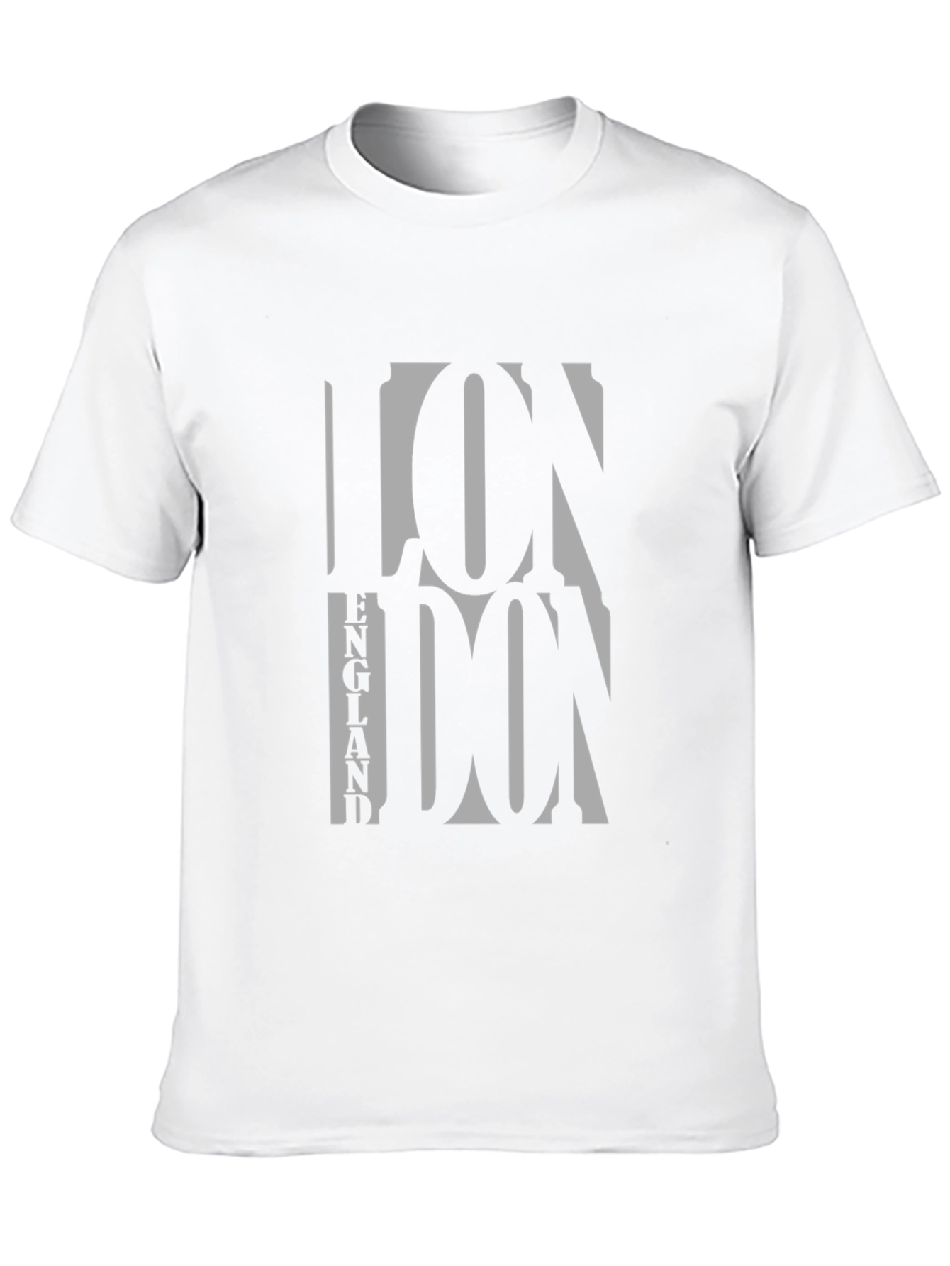 Black London England Graphic Print Men's T-Shirt view 10