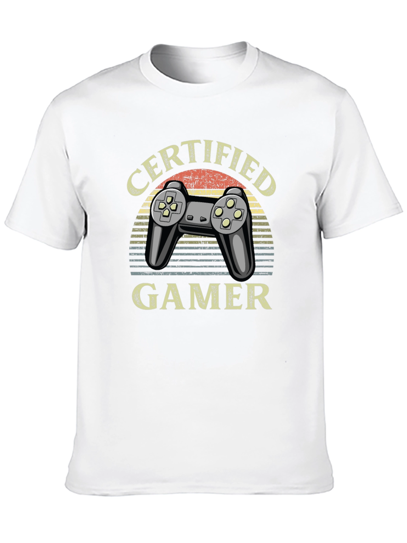 Black Certified Gamer T-Shirt - Retro Gaming Design view 10