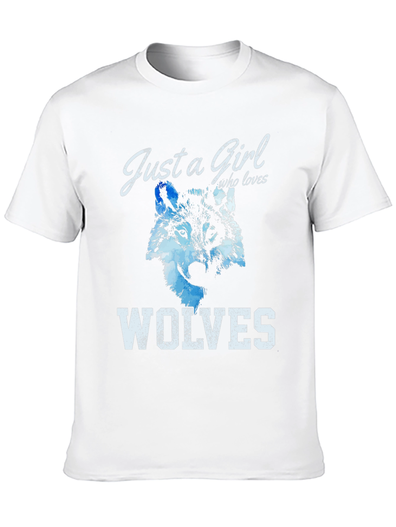Black Just A Girl Who Loves Wolves T-Shirt view 10