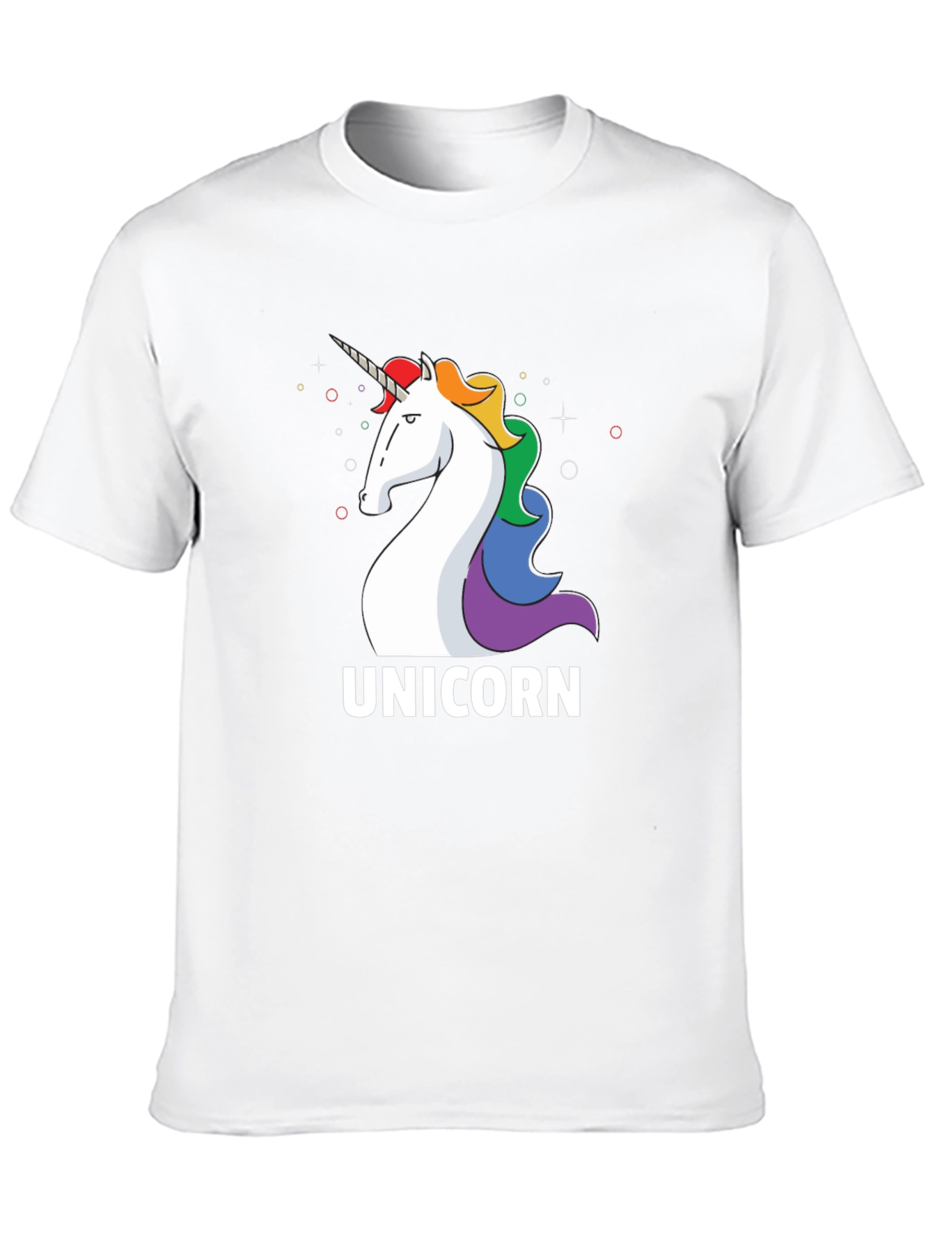 Black Unicorn Graphic Tee - Black Cotton Casual T-Shirt view 10
