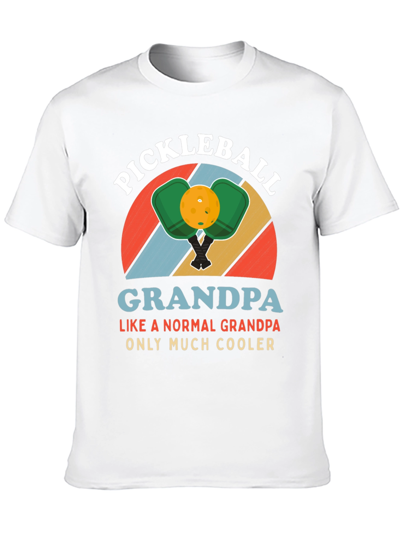 Black Pickleball Grandpa T-Shirt - Much Cooler Than Normal! view 10