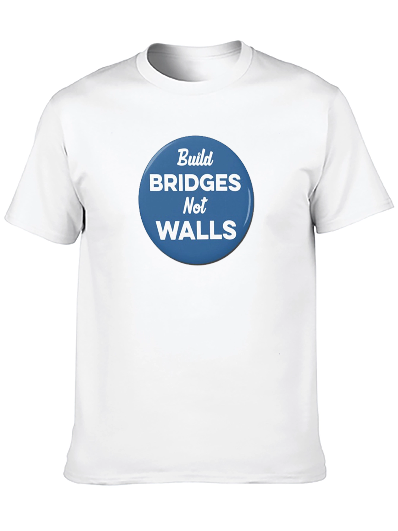 Black Build Bridges Not Walls Graphic Tee view 10