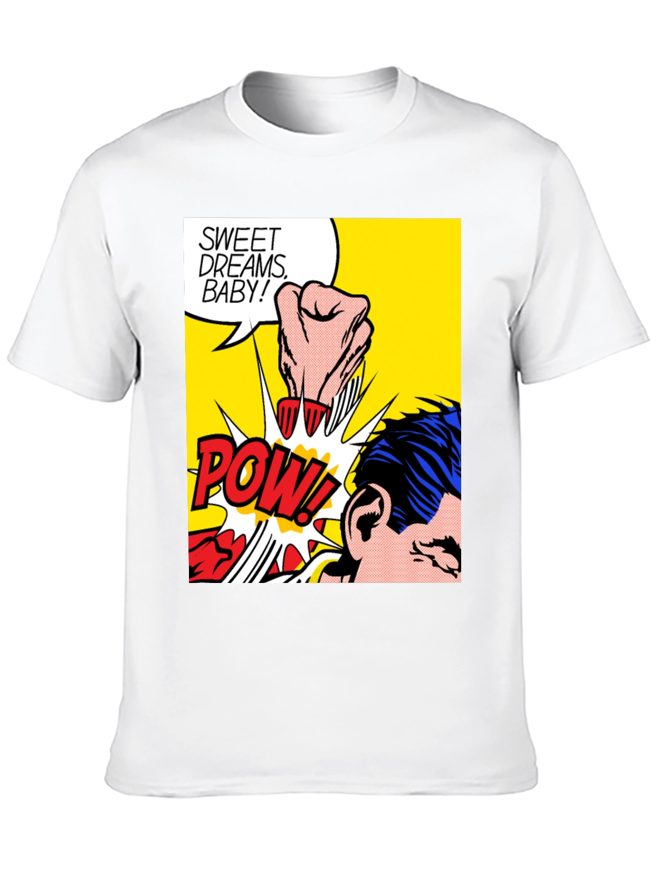 Black Pop Art Pow! Graphic T-Shirt view 10